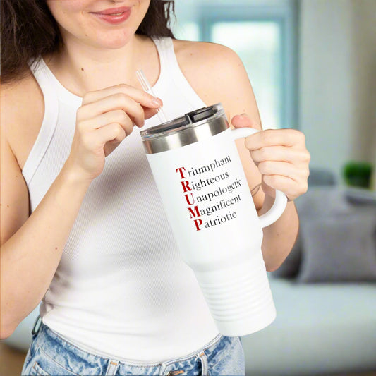 Pro-Trump Acronym 40oz Travel Mug Printify