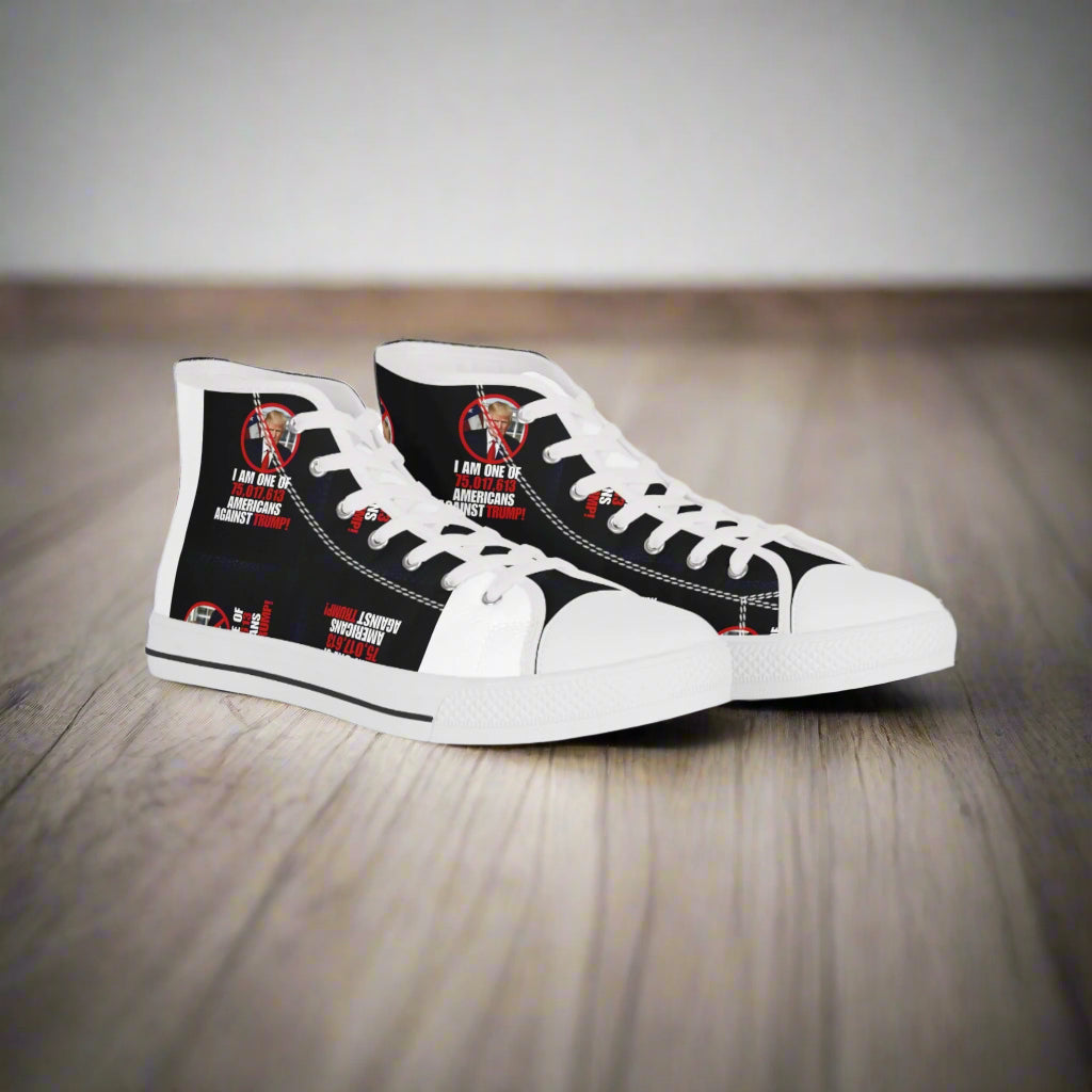 Men's High Top Sneakers - 'One of the Americans Against Trump' Footwear Printify