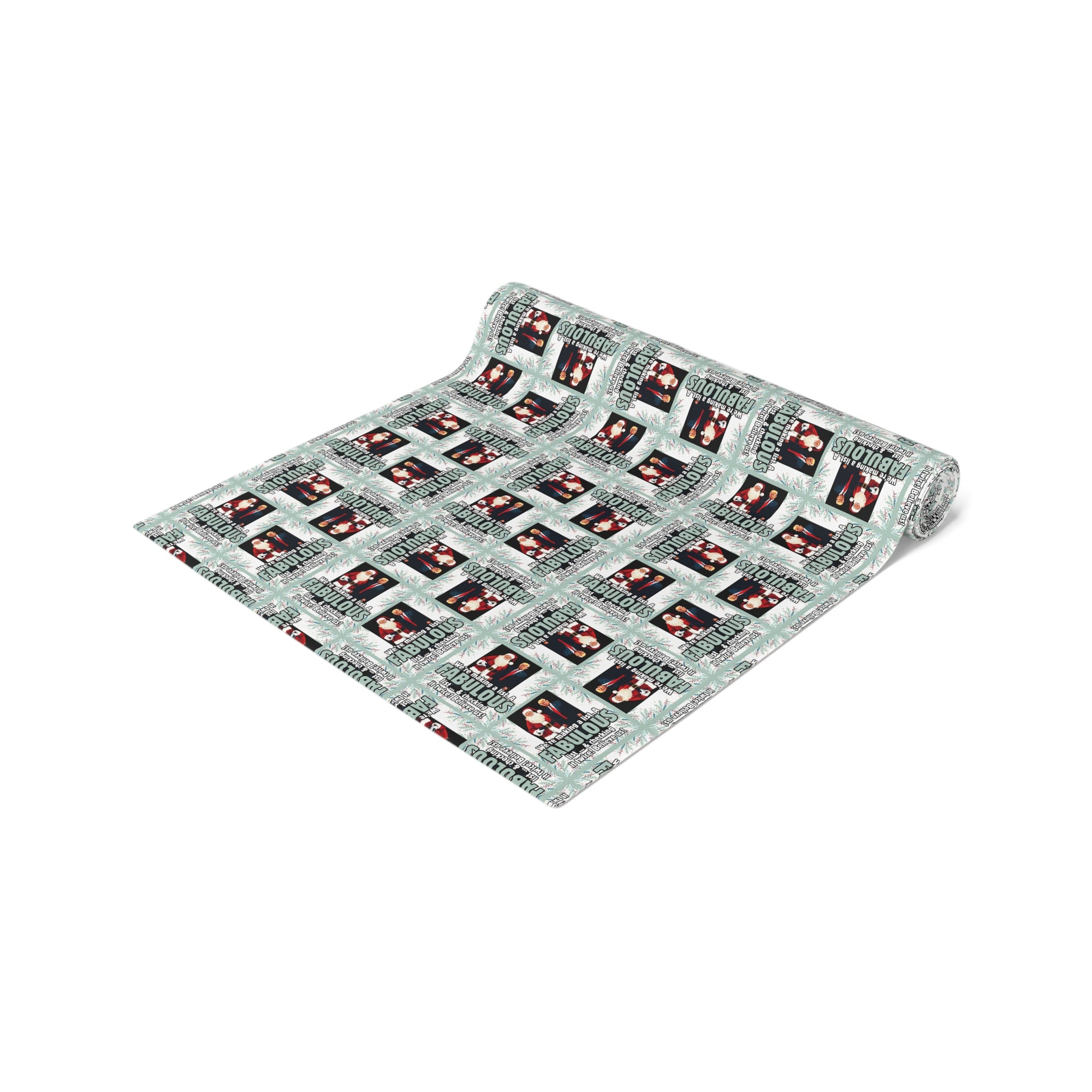 Trump Santa Fabulous List Christmas Table Runner