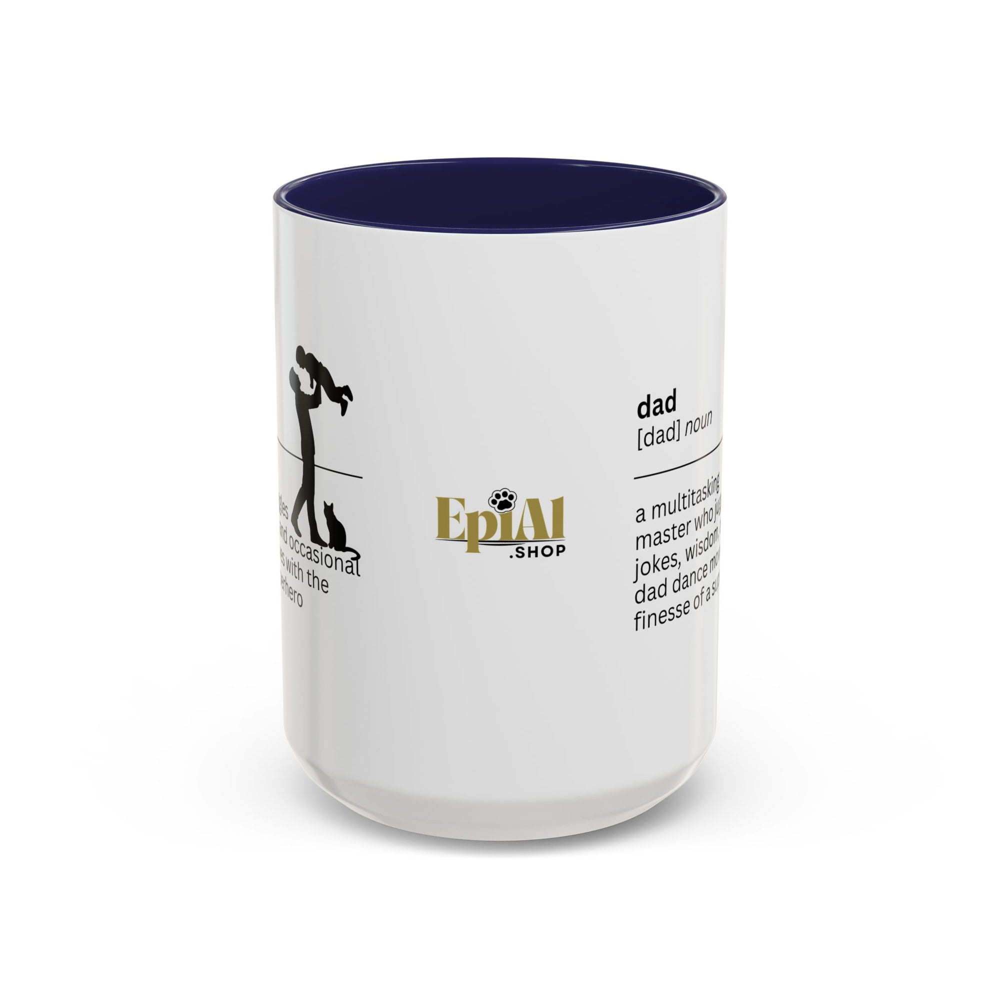 Dad Multitasking Accent Coffee Mug - Perfect Gift for Dads