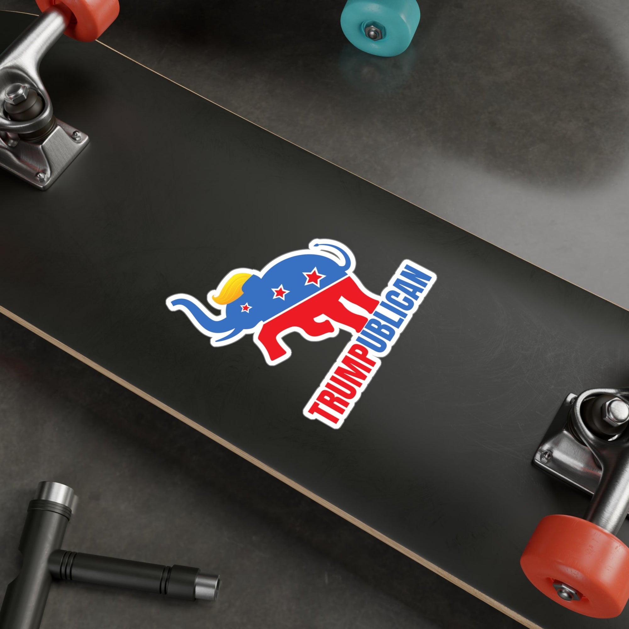 Trumpublican Elephant Vinyl Decal - Funny Political Sticker for Car, Laptop, or Home Printify