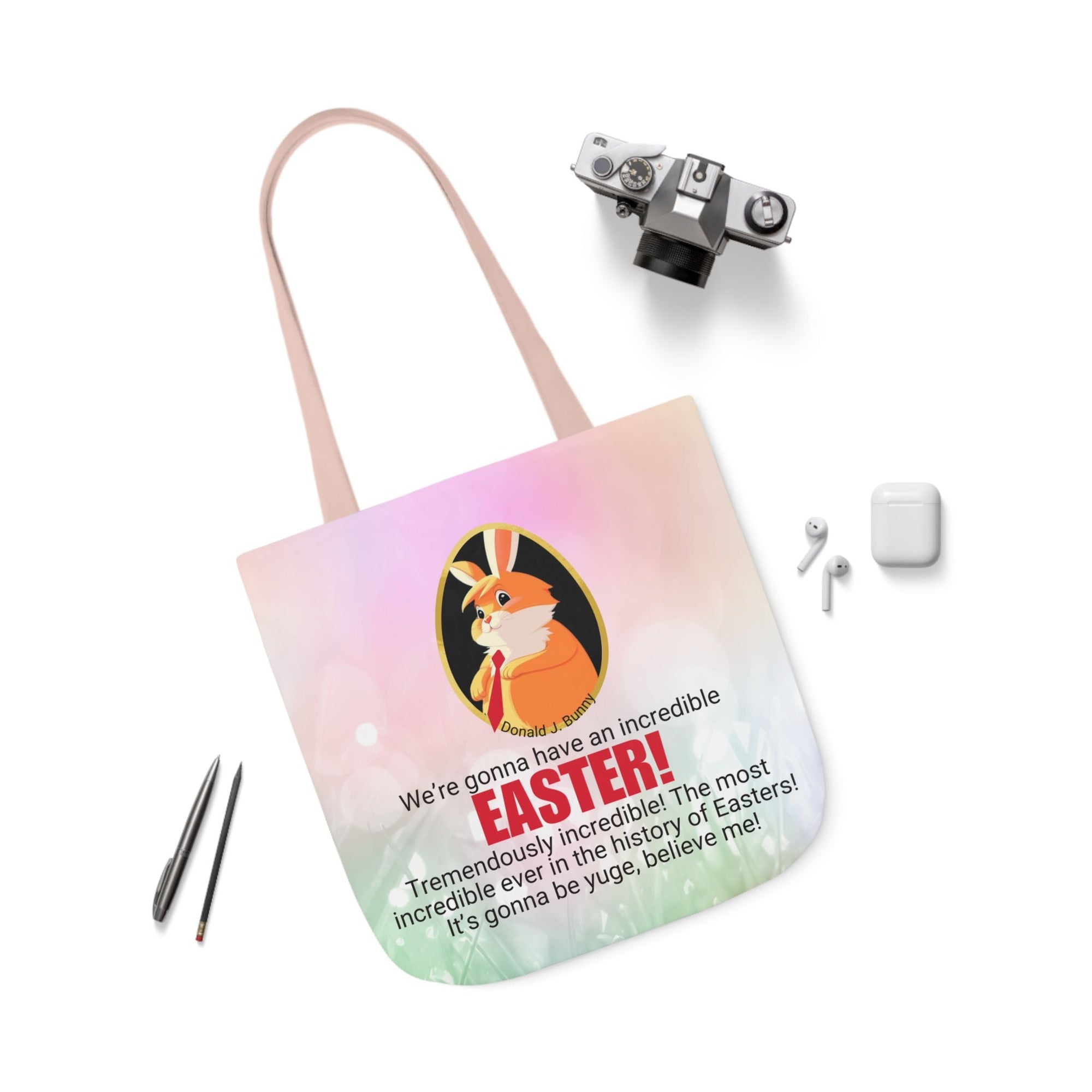 Incredible Easter Canvas Tote Bag - 5-Color Straps Printify