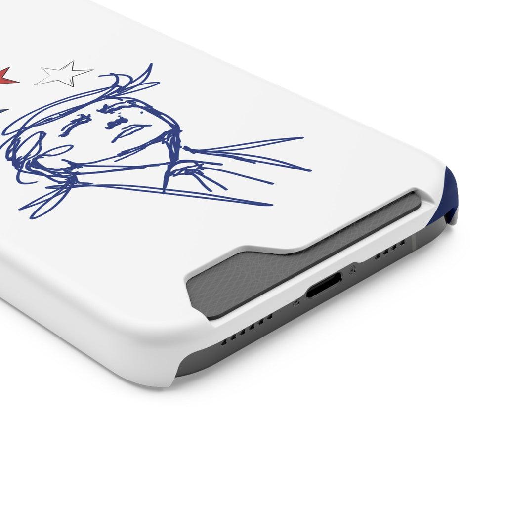 Swoop Guy Samsung Galaxy Case – Minimal Line Portrait Patriotic Design, Slim Protective Case with Card Slot