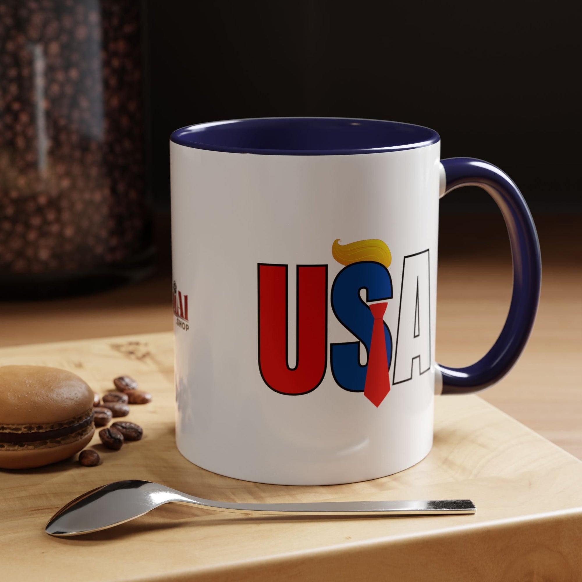 Trump USA Accent Coffee Mug Printify