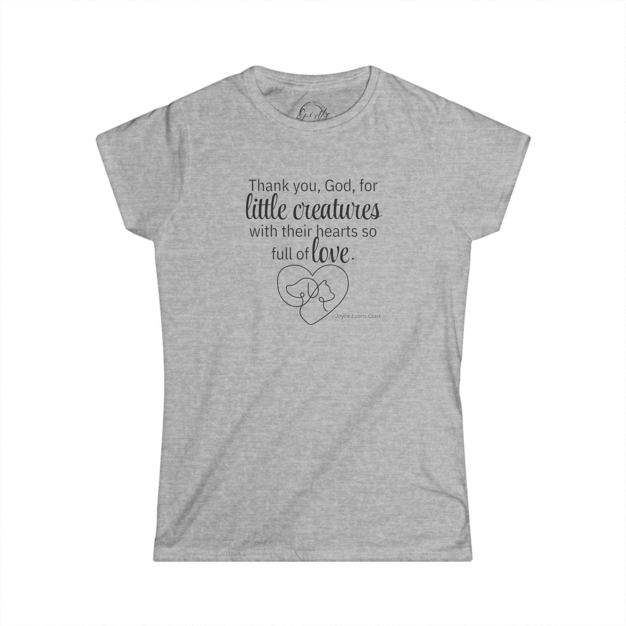 Photo depicting the ​Little Creatures Women's Softstyle Tee from EpiAl's Shop.