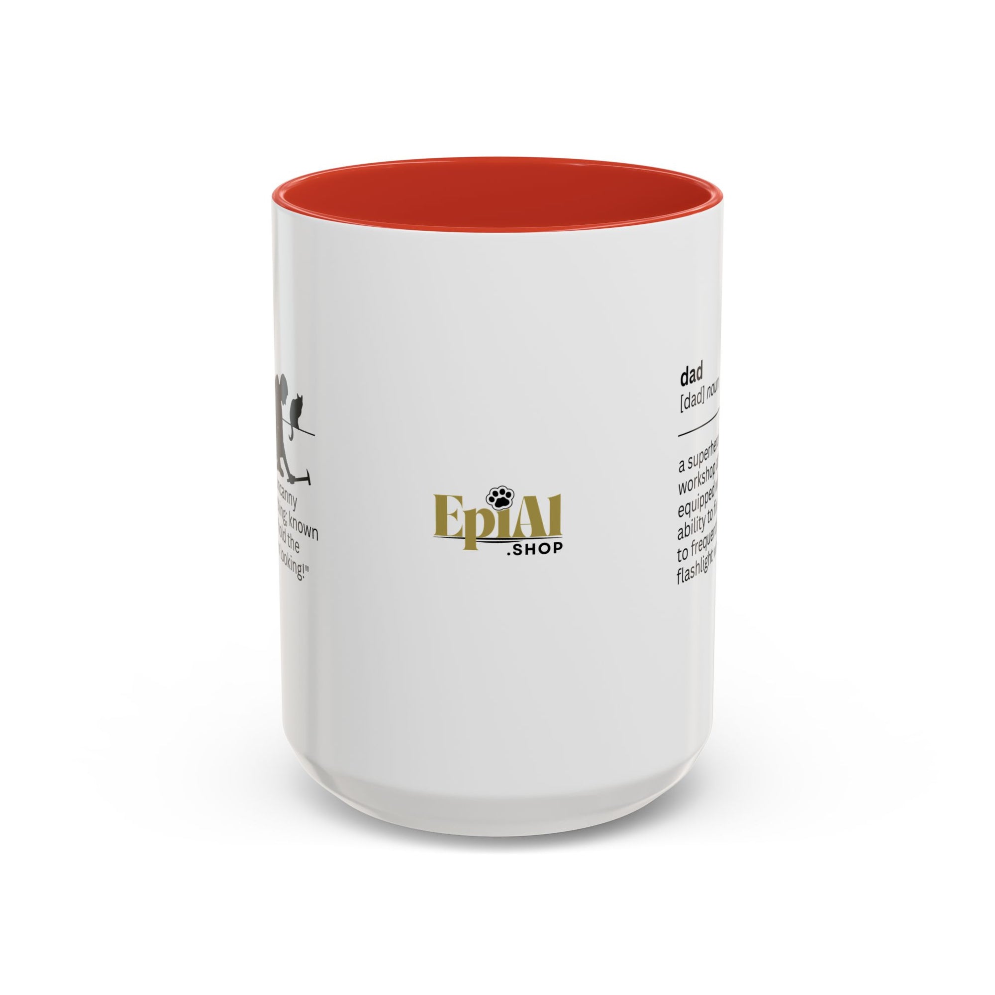 Dad Flashlight Accent Coffee Mug - Perfect Gift for Dads