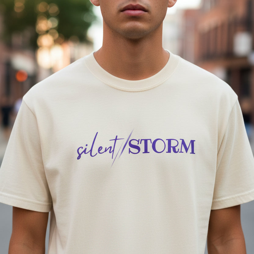 Silent Storm Unisex T-Shirt – Epilepsy Awareness Purple Statement Tee