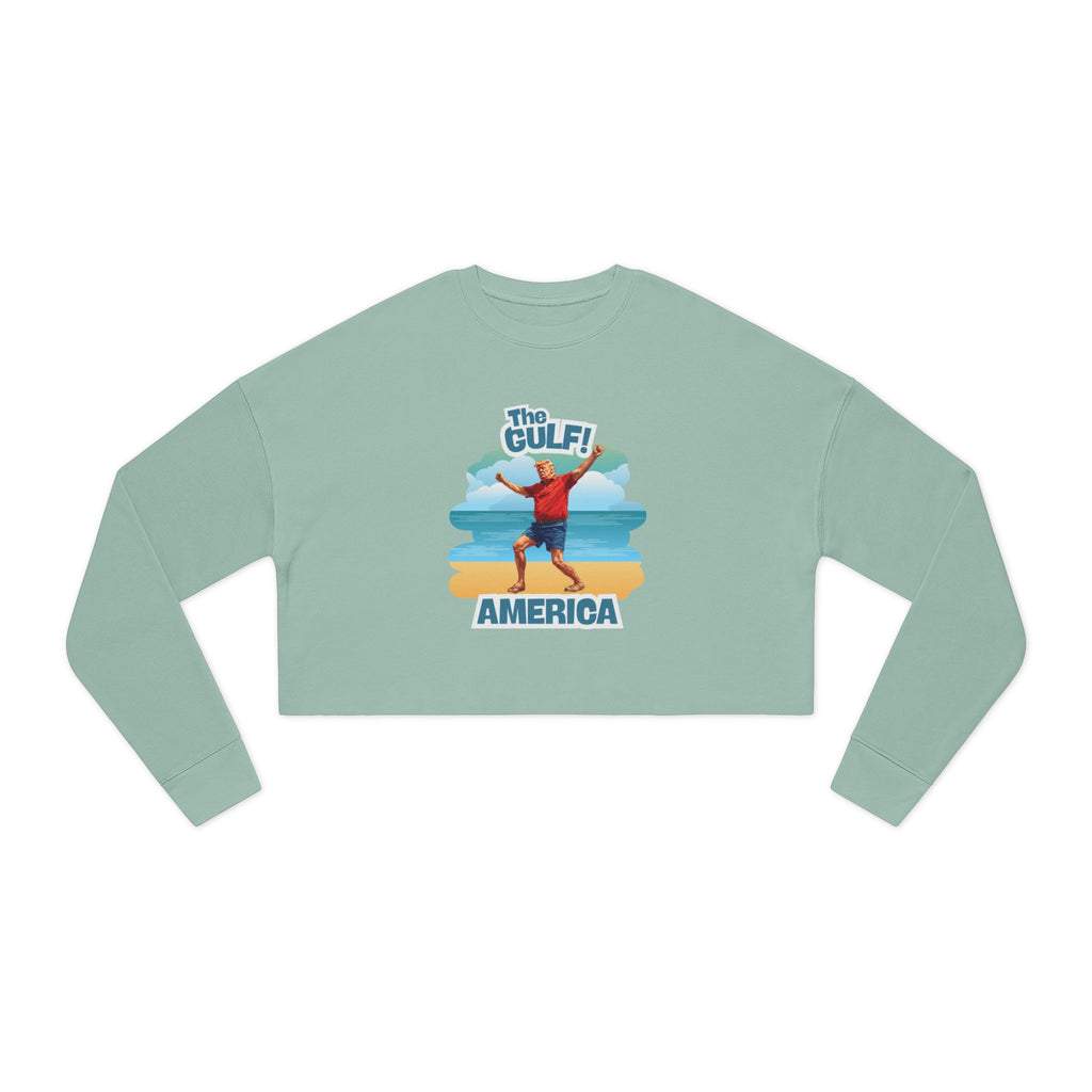 Cropped Sweatshirt with Gulf and America Design