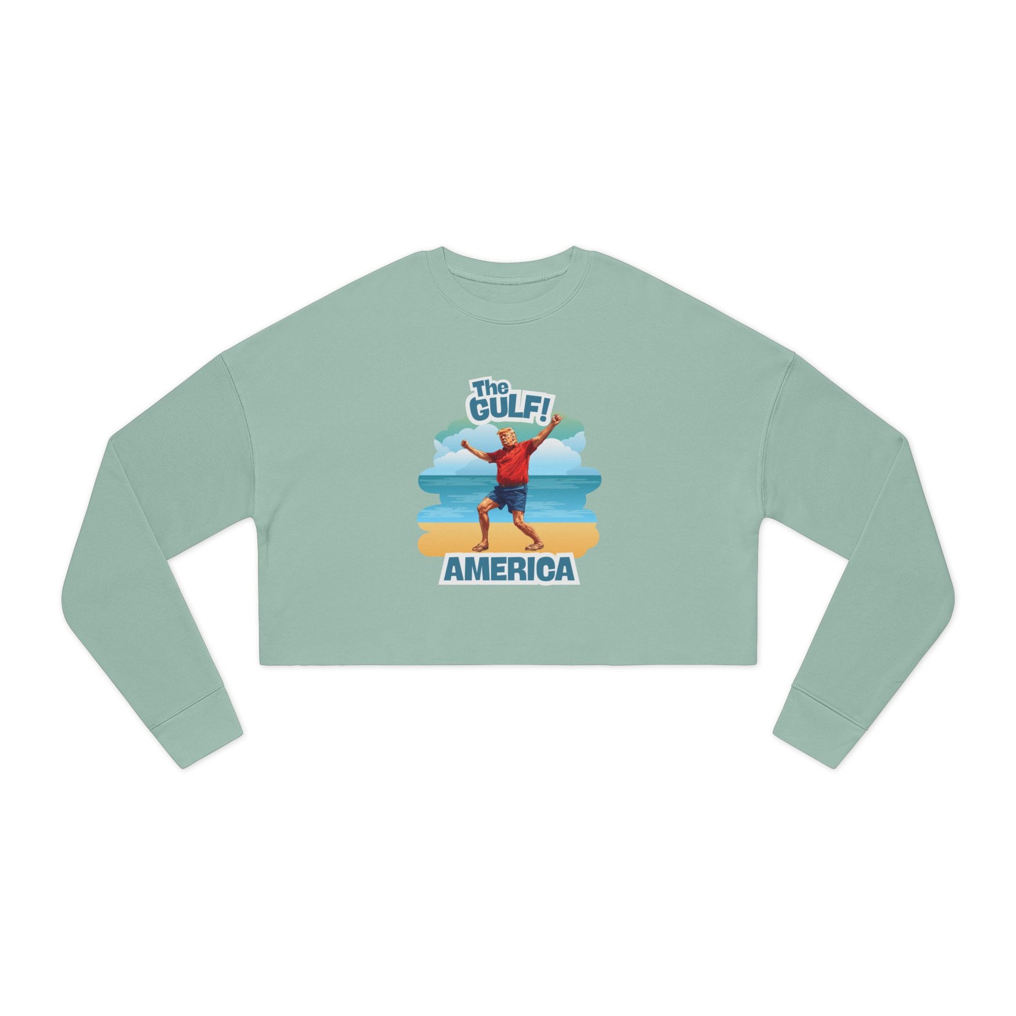 Cropped Sweatshirt with Gulf and America Design