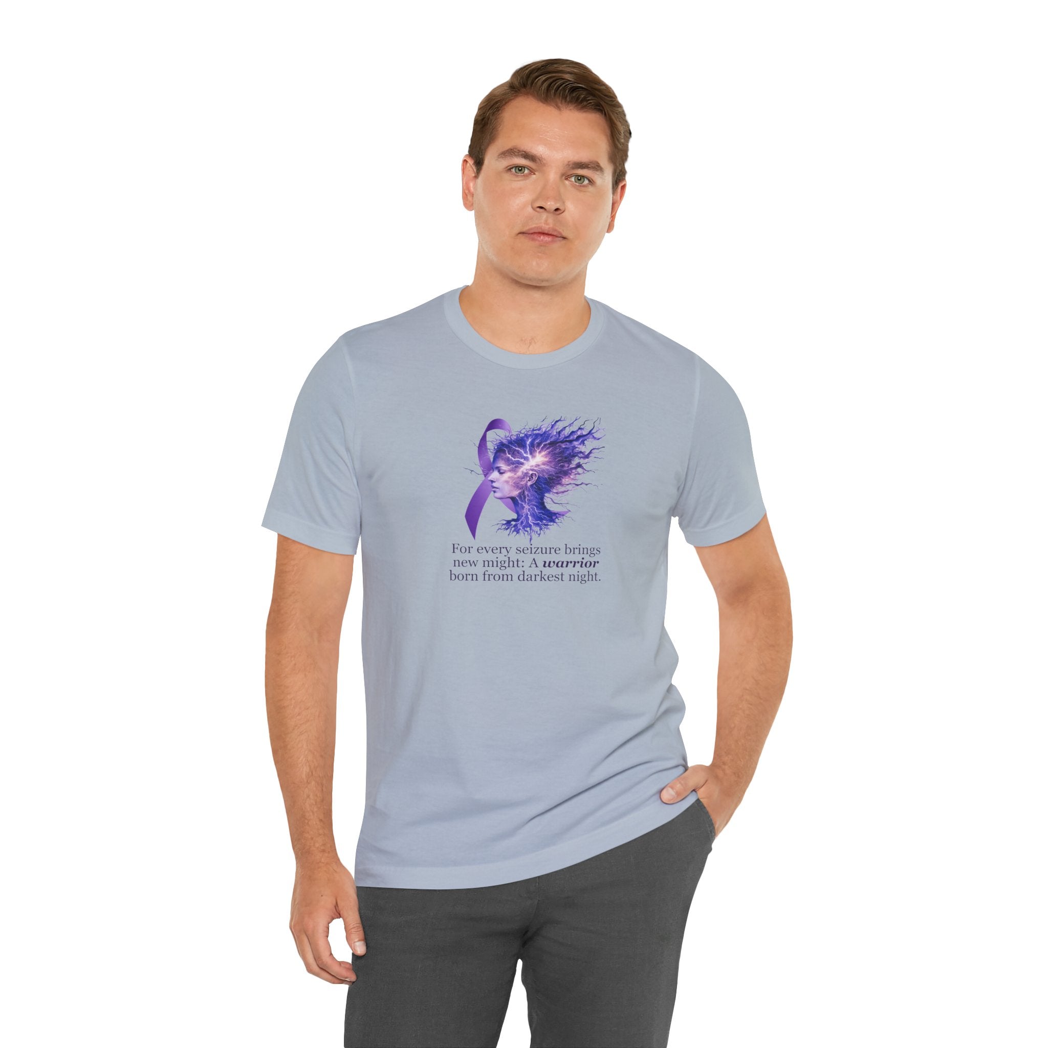 Photo depicting the ​A Warrior is Born Unisex Jersey Short Sleeve Tee from EpiAl's Shop.