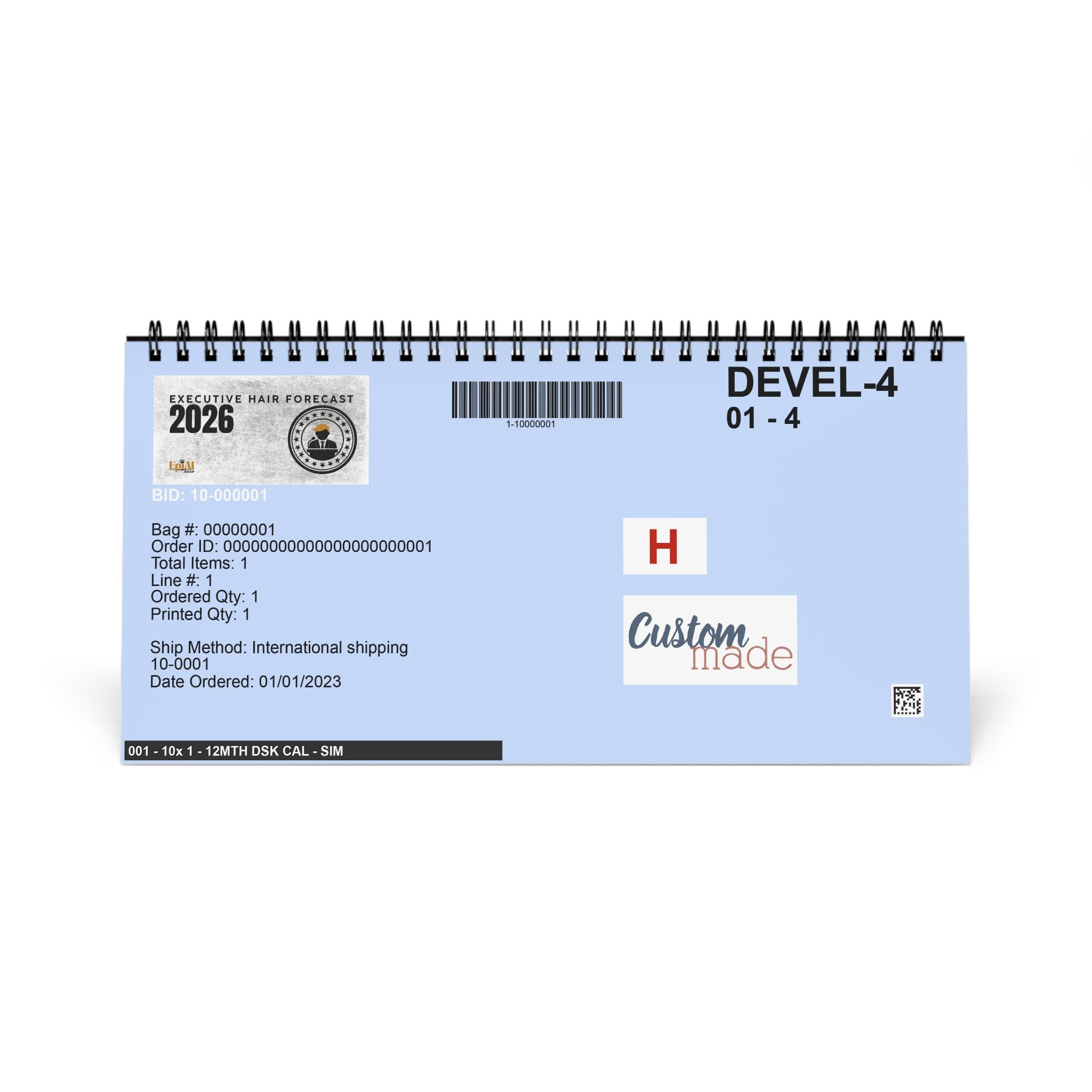 Executive Hair Forecast 2026 Desktop Calendar