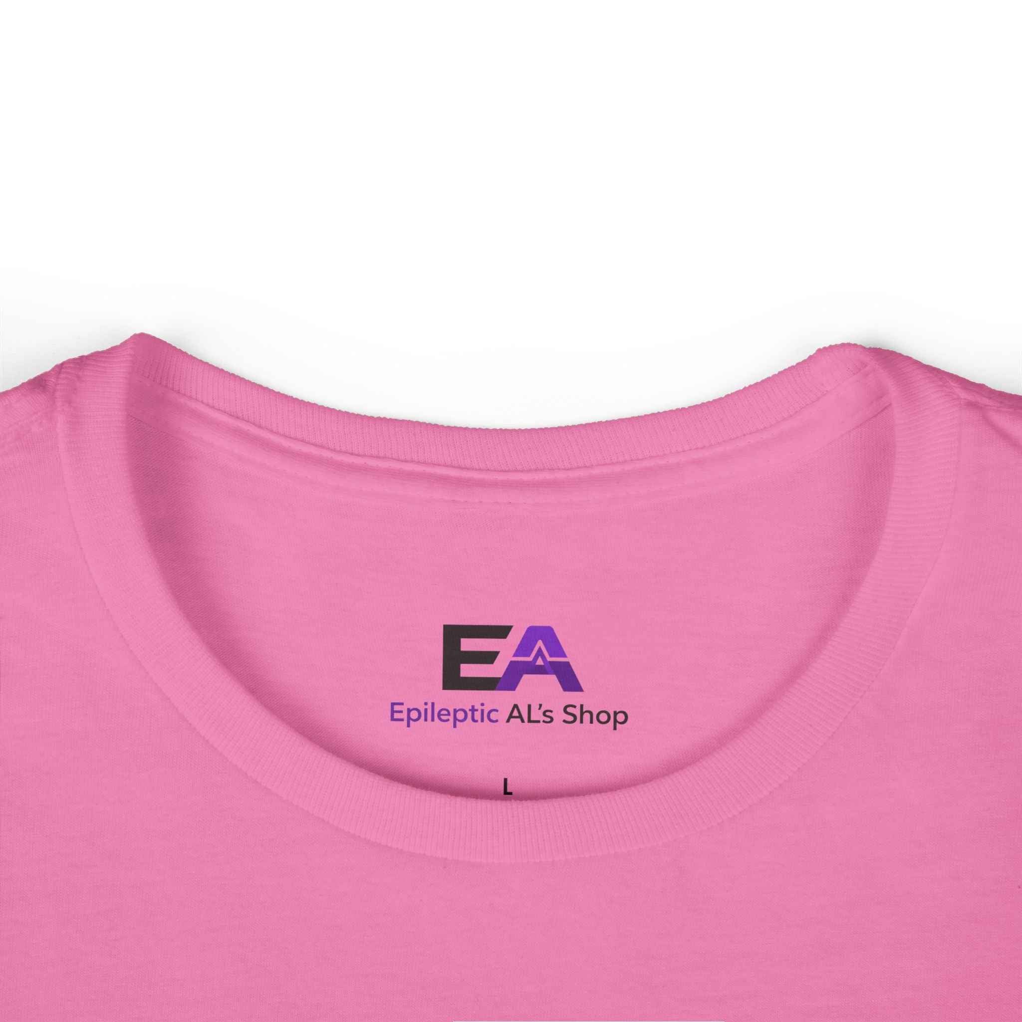 Glitch Halo Women’s Epilepsy Awareness T-Shirt – Purple Ribbon Awareness Tee