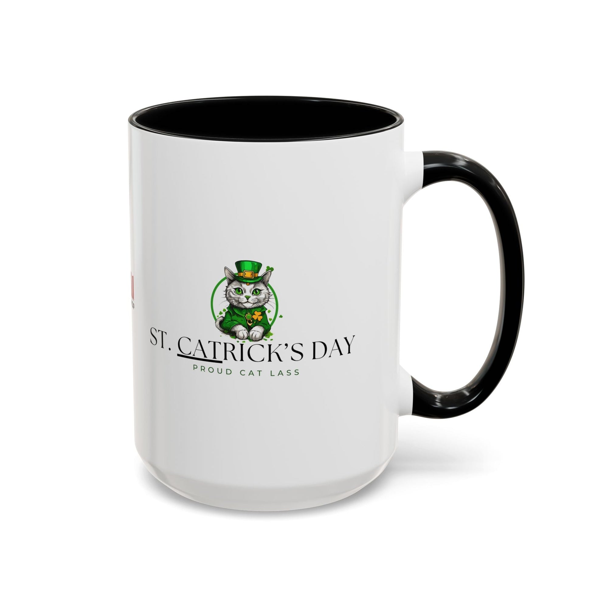 St. Patrick's Day Cat Coffee Mug - Proud Cat Lass Design Printify