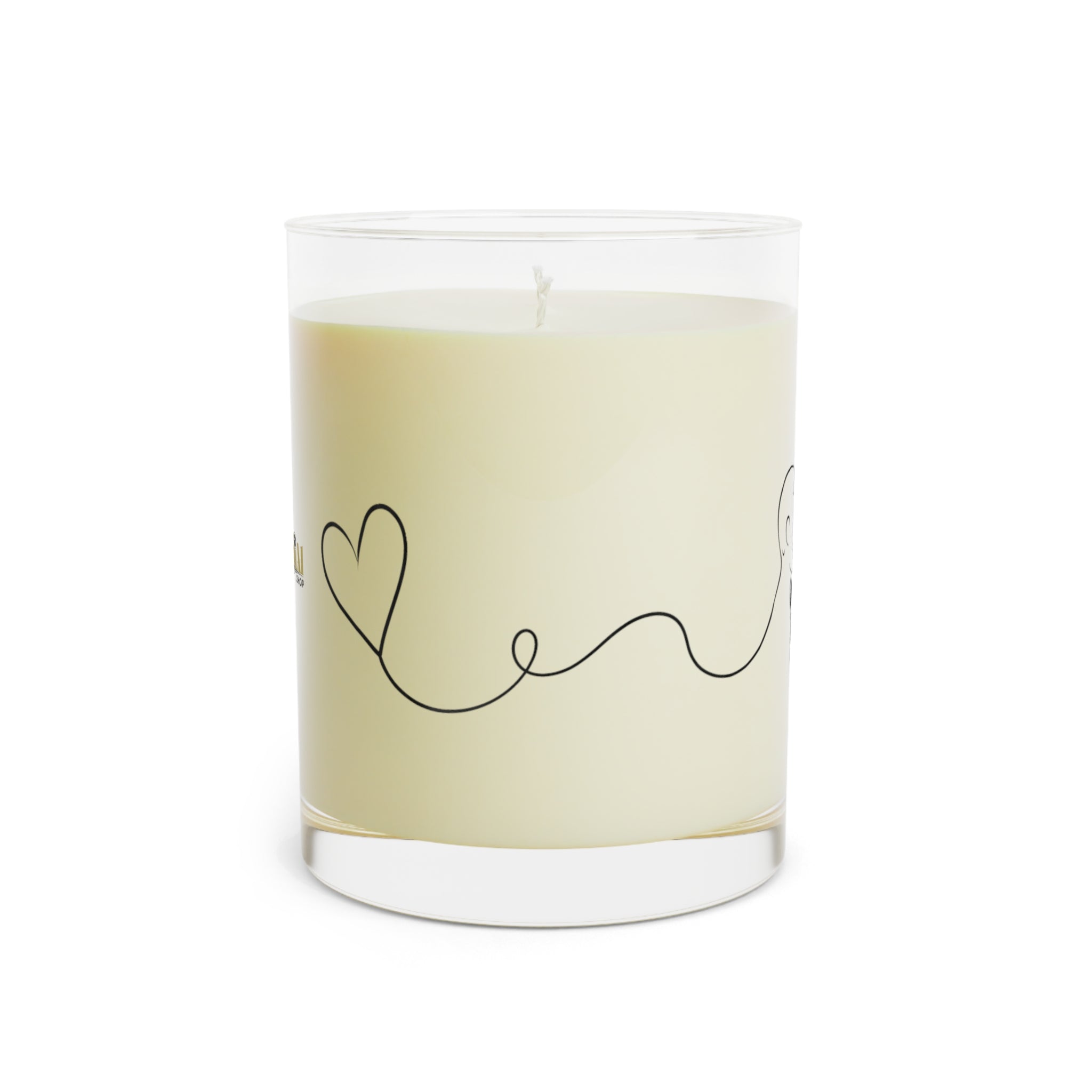 Love Lives Here – Valentine Candle (Couple, Cat & Heart)