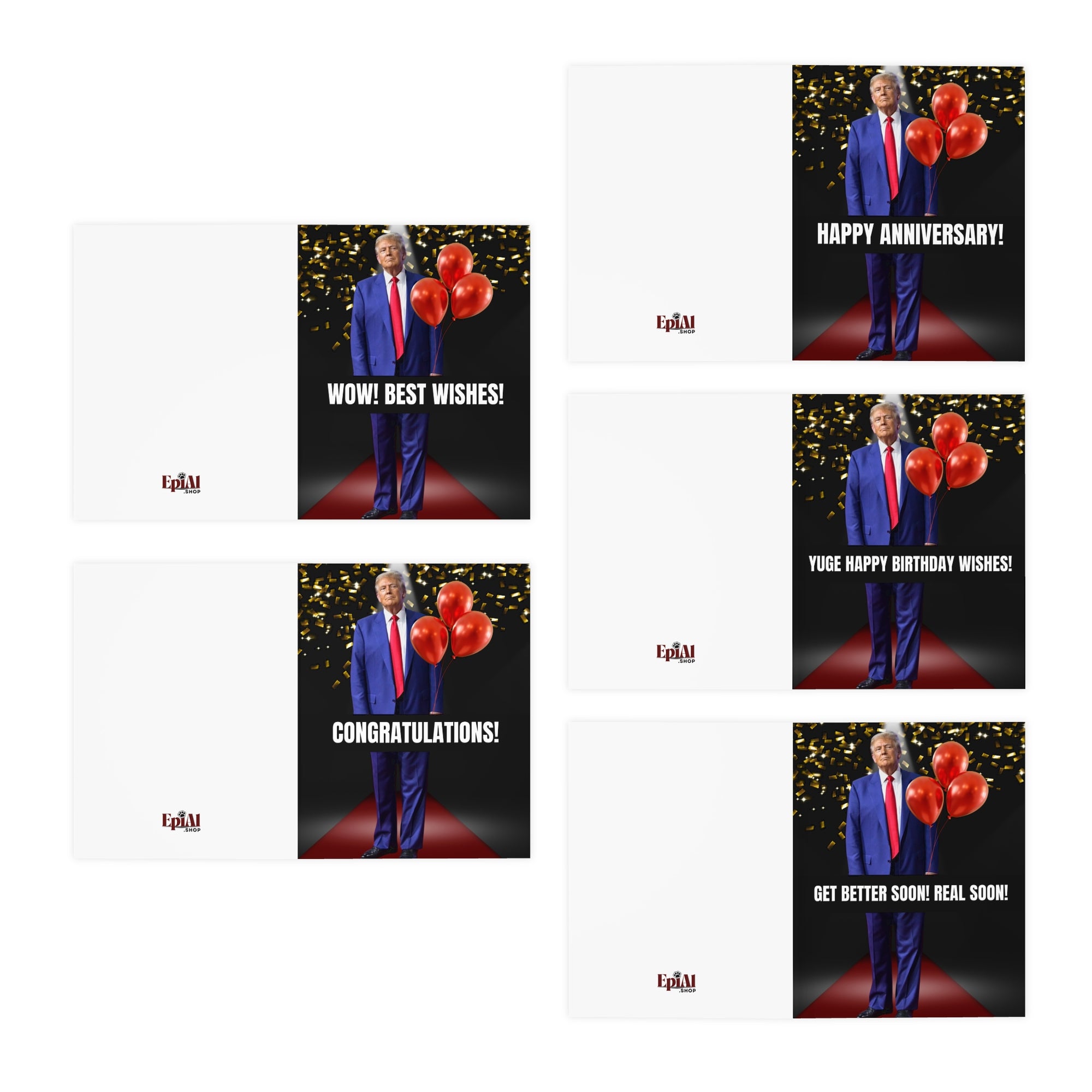 Donald Trump Multi-Design Greeting Cards (5-Pack)