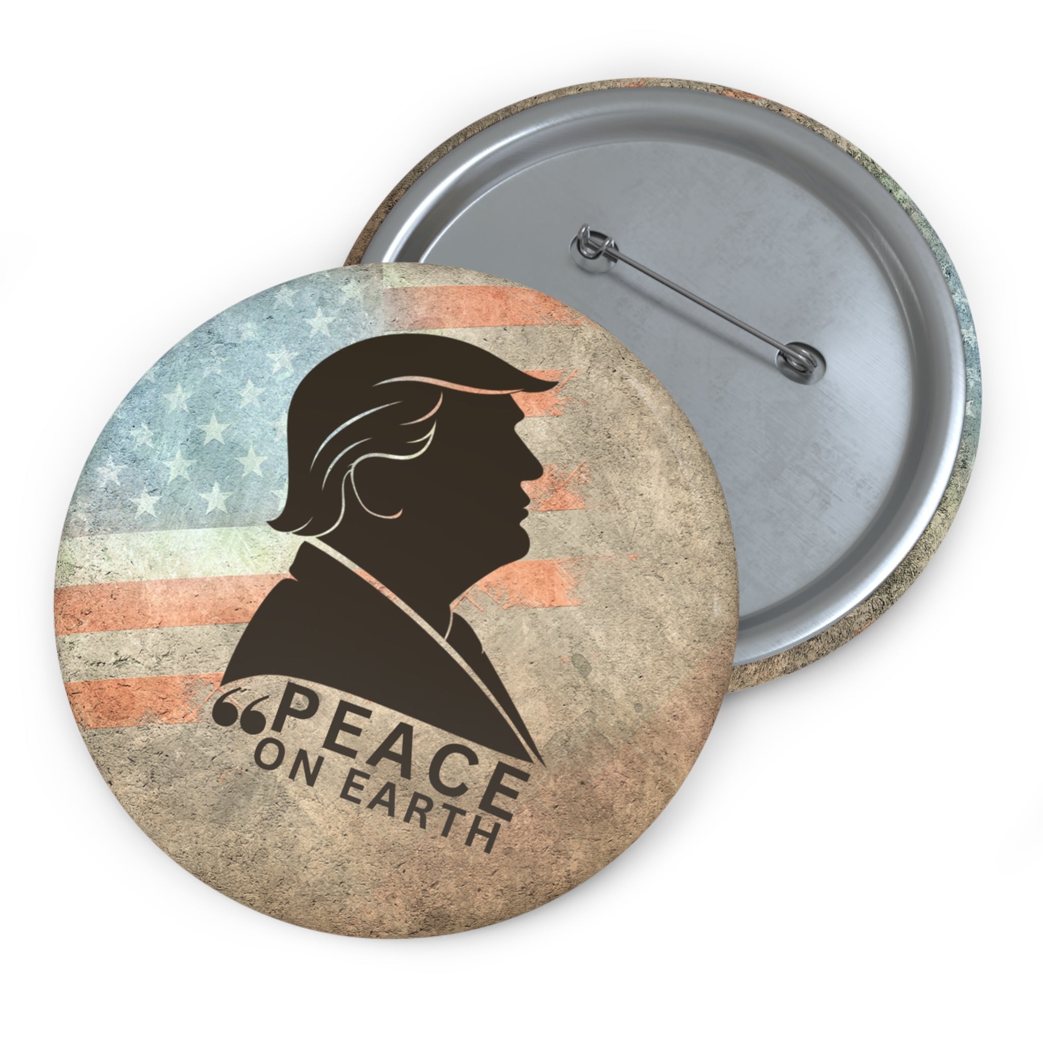 Peace on Earth Political Parody Pinback Button – Vintage Satirical Statement