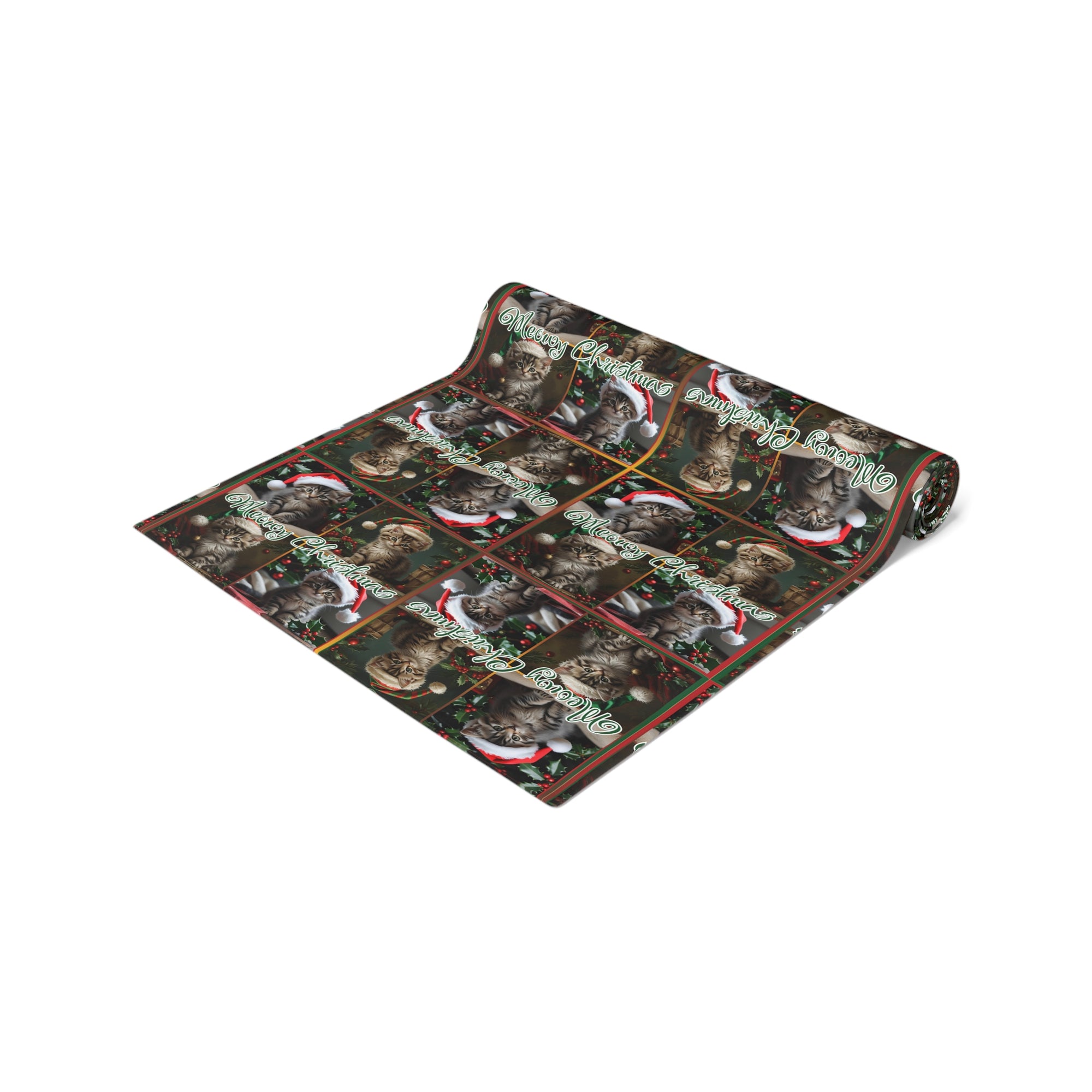 Meowy Christmas Festive Table Runner