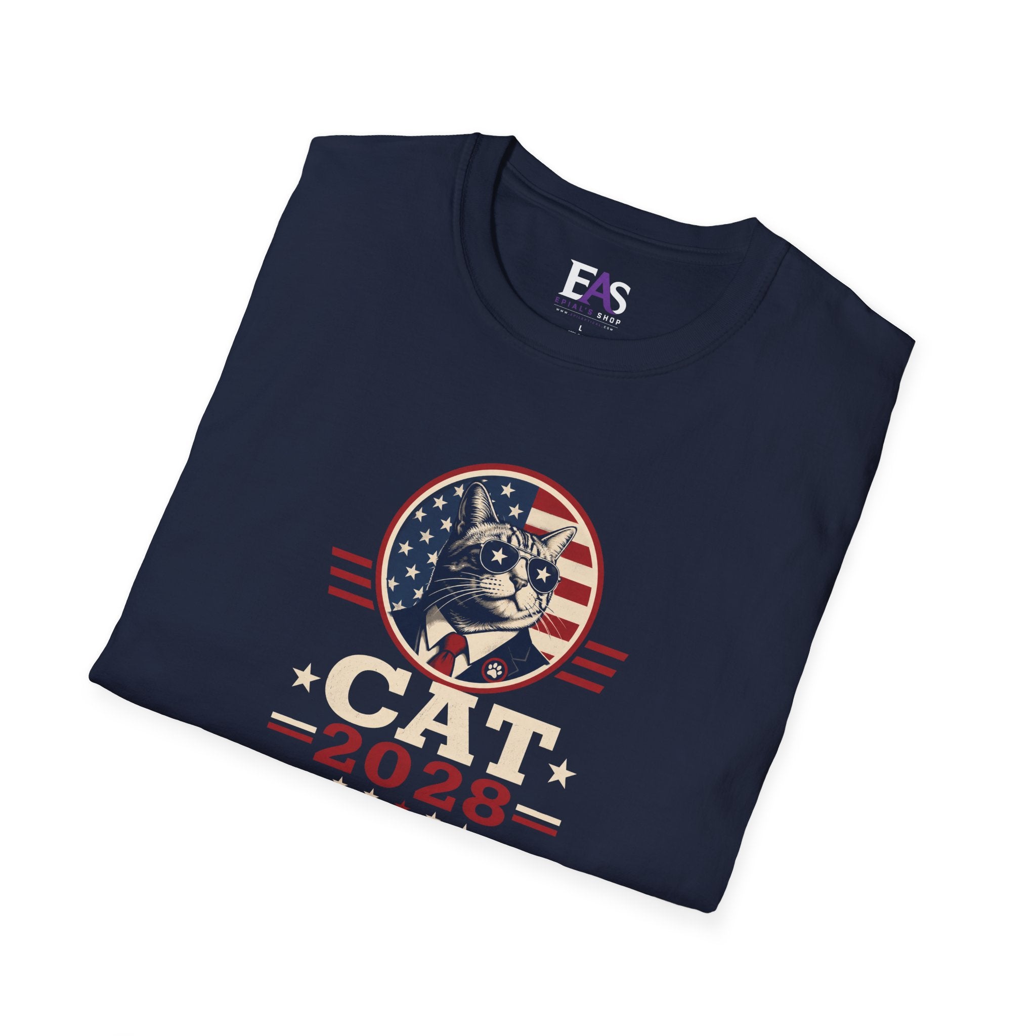 CAT 2028 T-Shirt | Because Humans Had Their Chance Funny Cat Campaign Tee