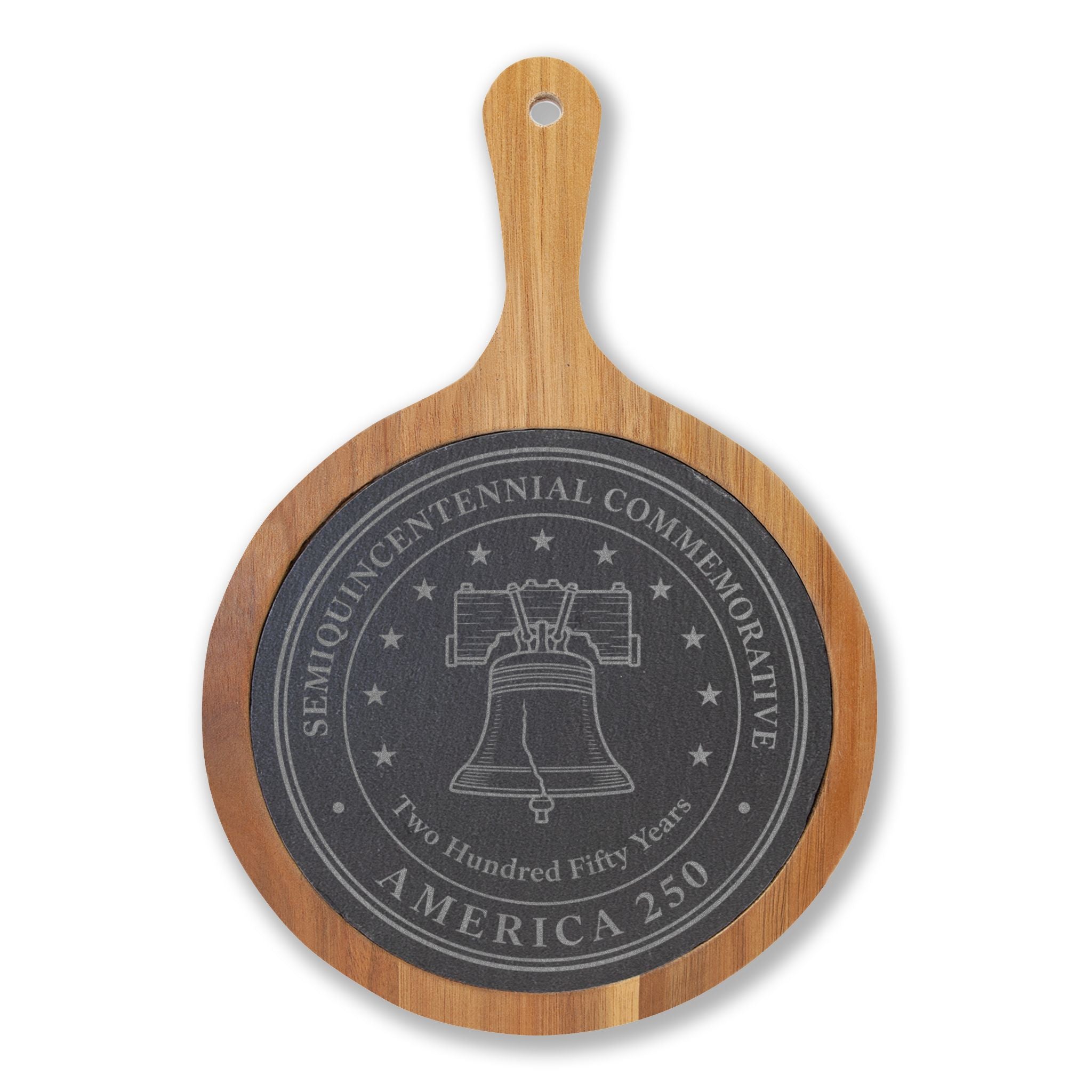 America 250 Liberty Bell Charcuterie Board Set with Slate Serving Tray