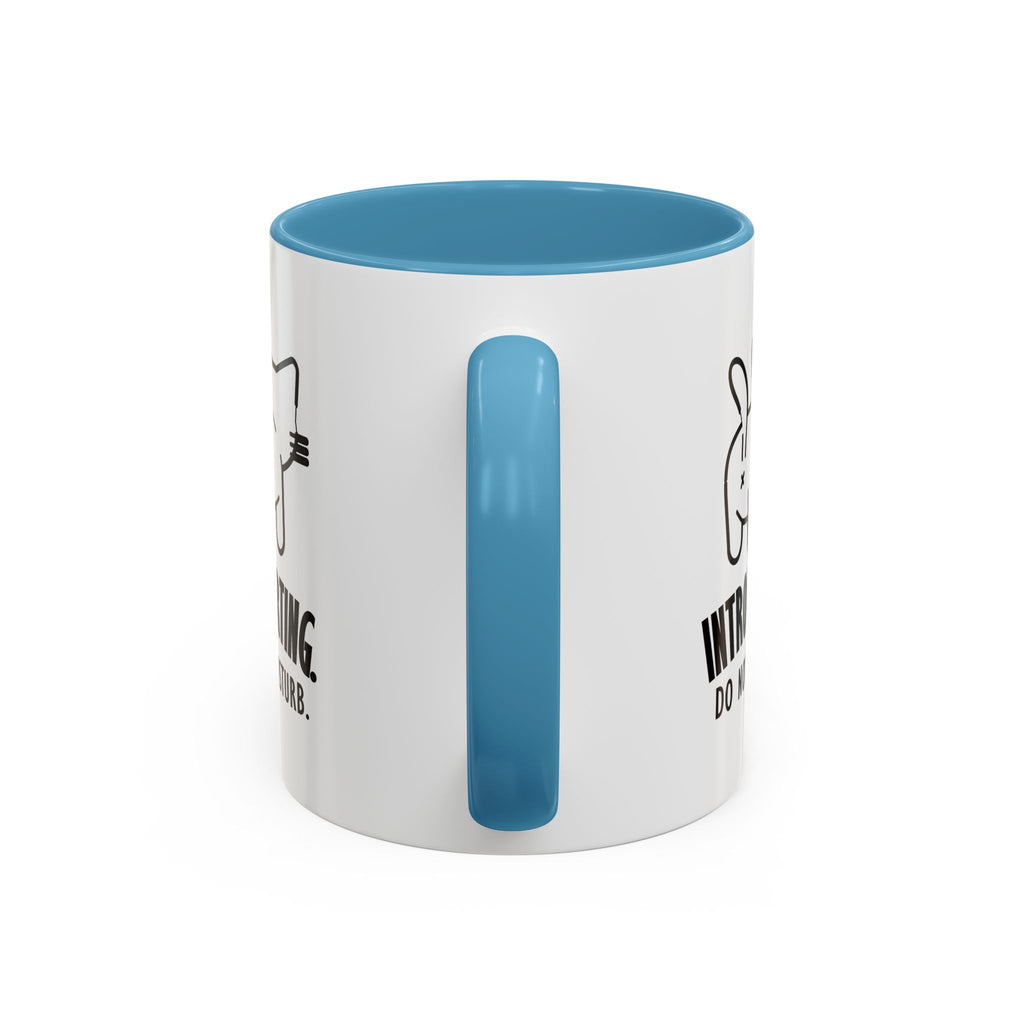 Introverting. Do Not Disturb. Two-Tone Cat Coffee Mug (11oz & 15oz)