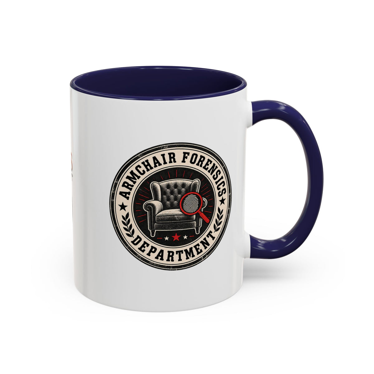 Armchair Forensics Department Accent Coffee Mug, True Crime Mug, 11 oz & 15 oz