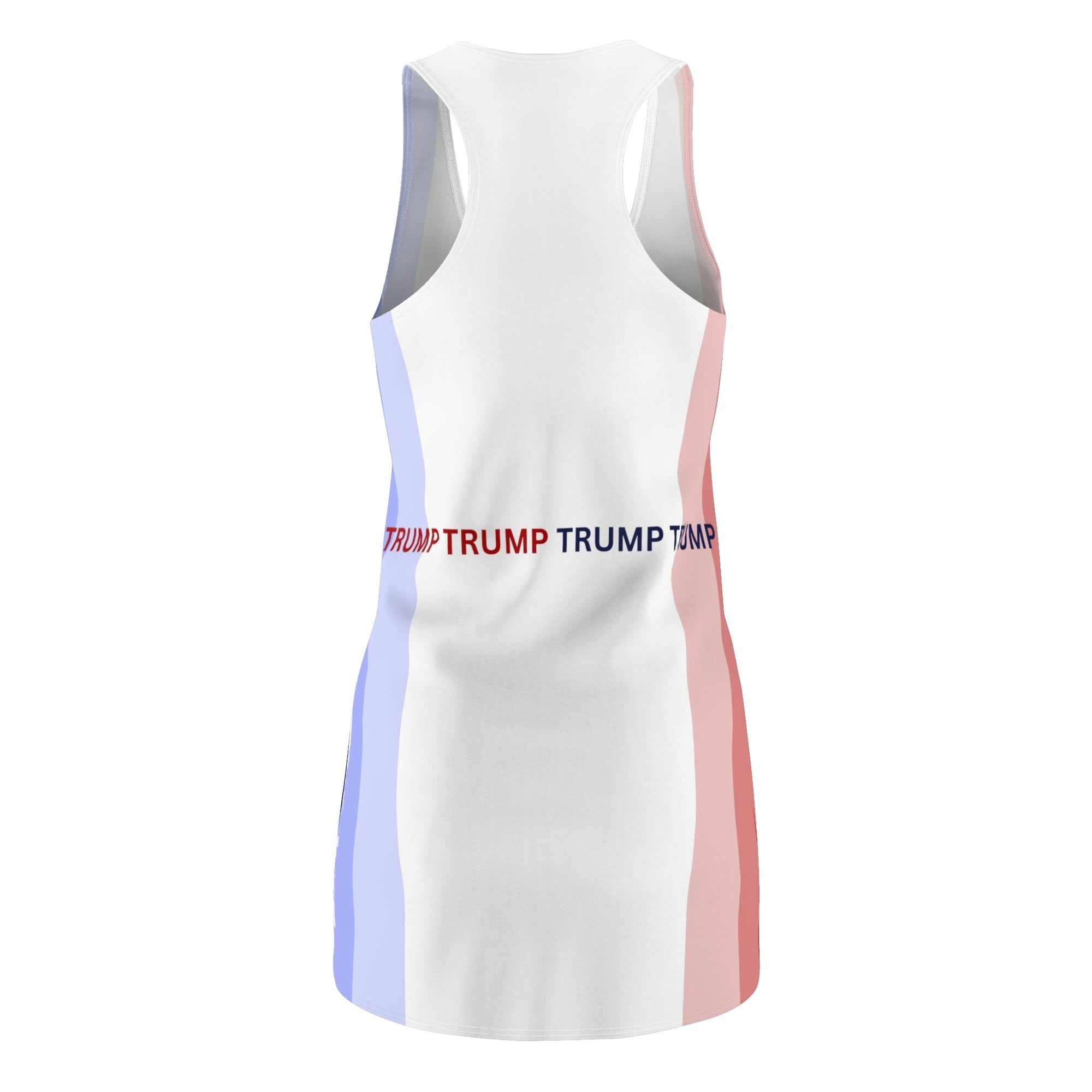 Patriotic Cut & Sew Racerback Dress - Red, White & Blue Trump Design Printify