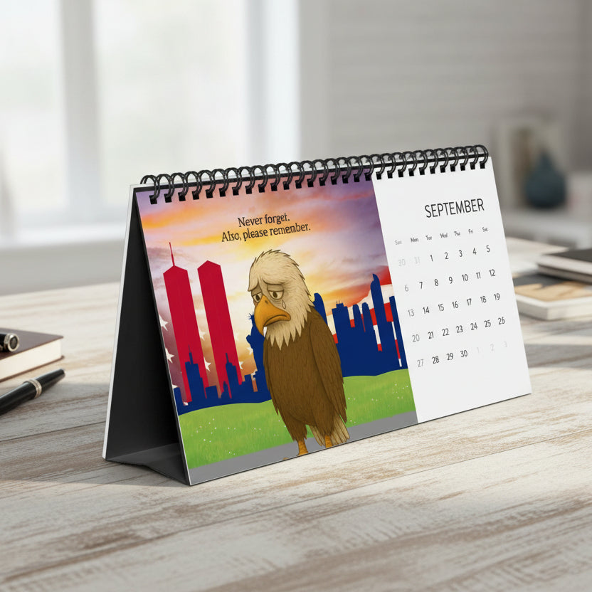 E Pluribus … Sigh: A Bald Eagle’s Year of American Fatigue – Desktop Calendar
