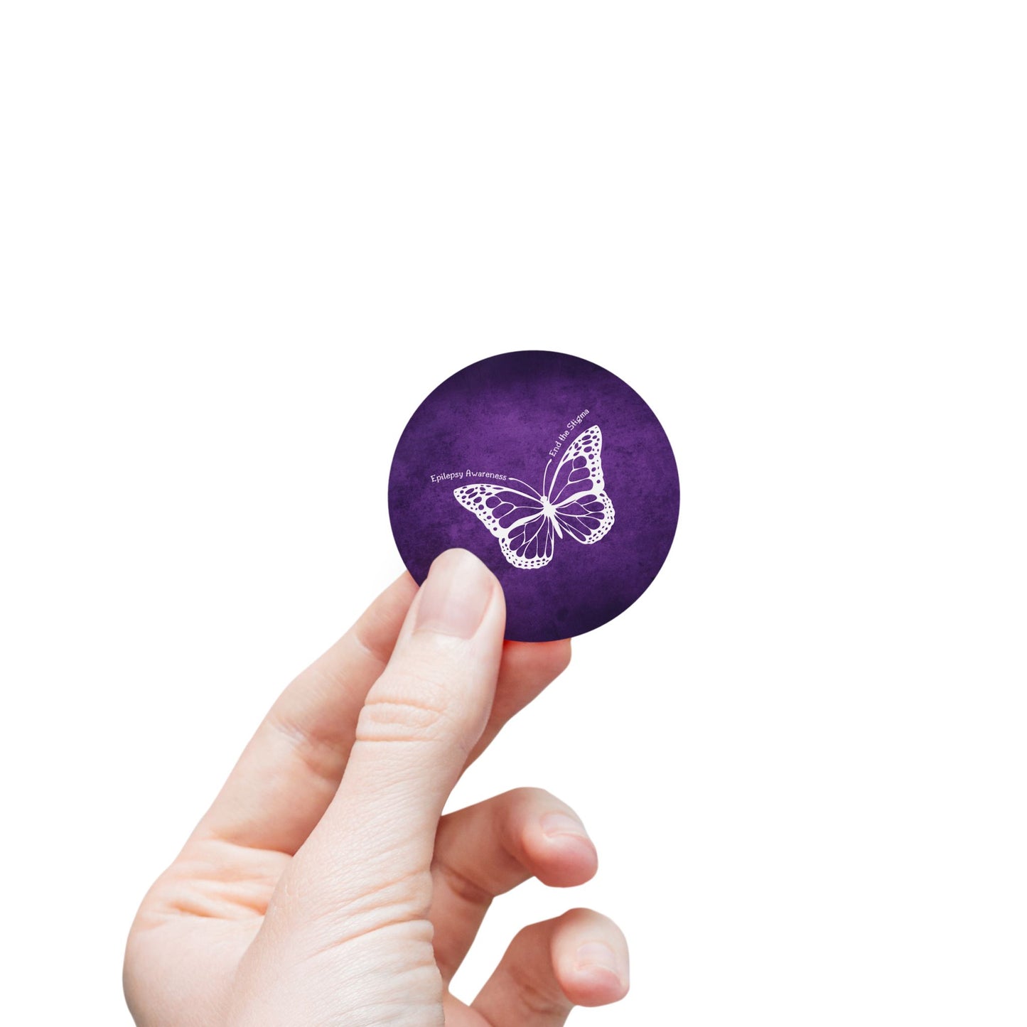 Butterfly Epilepsy Awareness Round Sticker Rolls