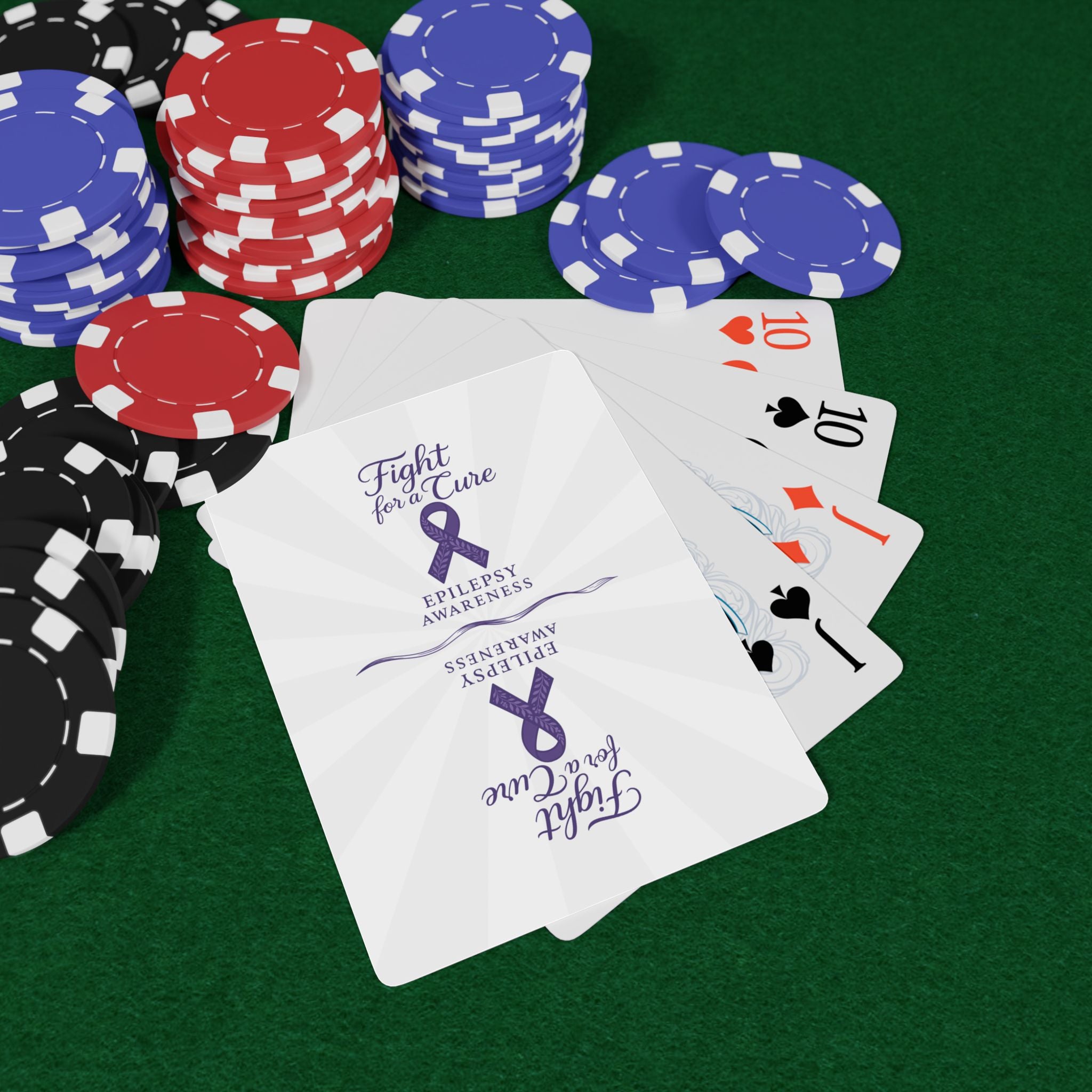 Purple Ribbon Poker Deck – Epilepsy Awareness Edition