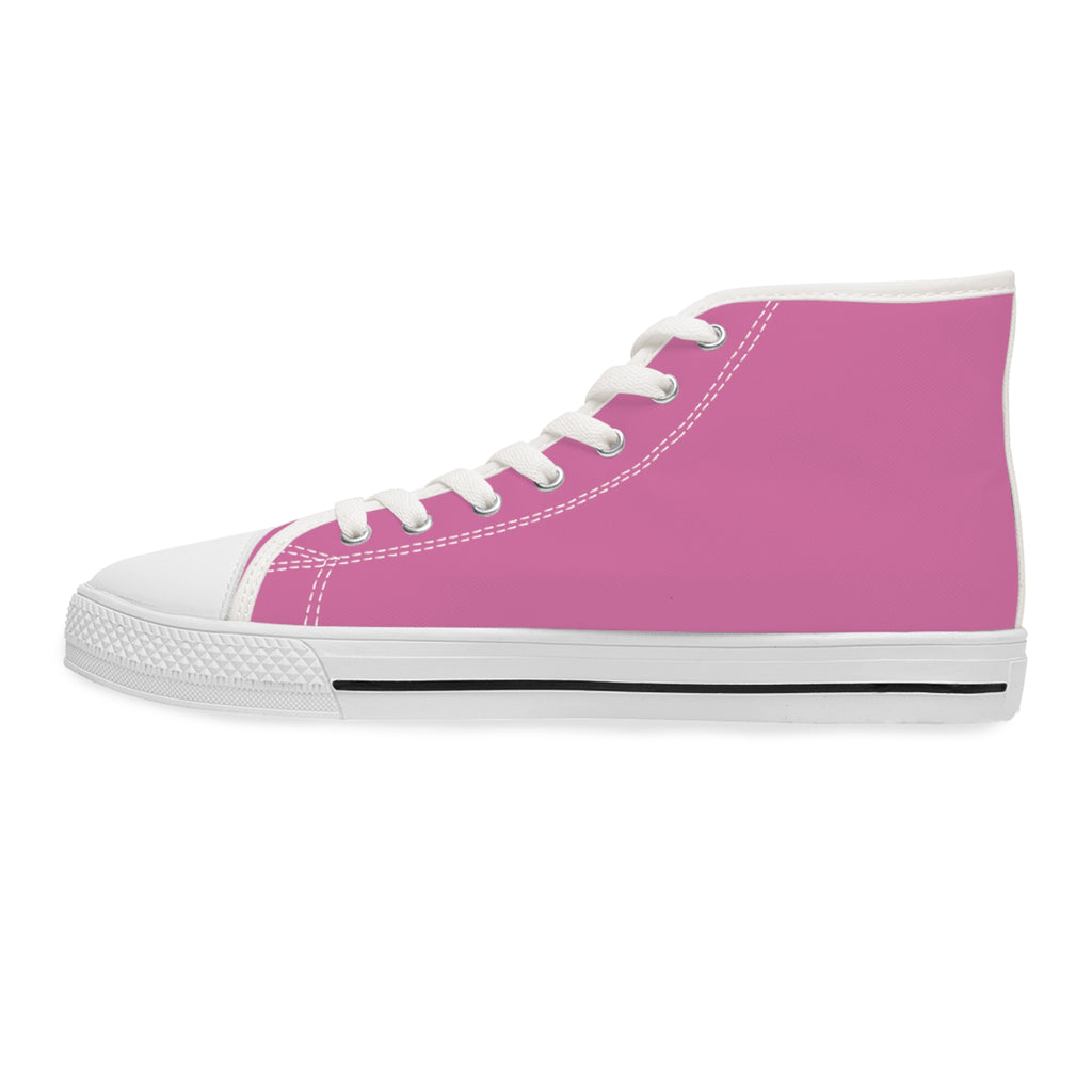 Pause & Play Women’s High-Top Sneakers | Epilepsy Awareness Edition (Pink & White)