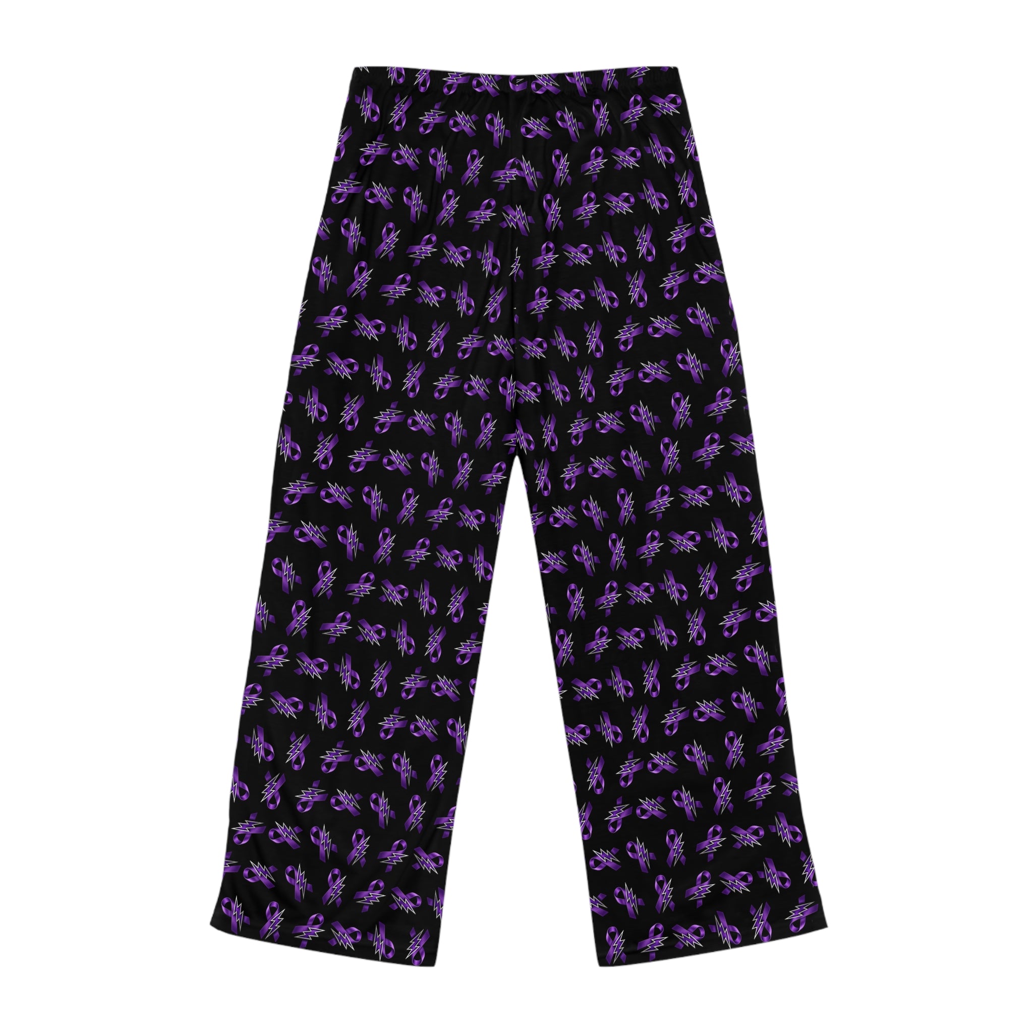 Purple Ribbon and Lightning Epilepsy Awareness Pajama Pants