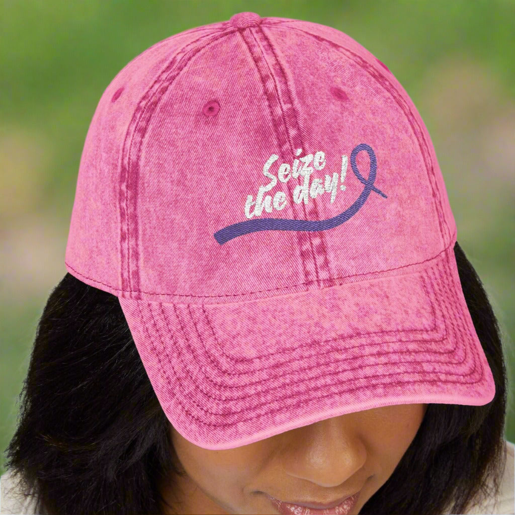 Seize the Day Vintage Style Cap (Embroidery)