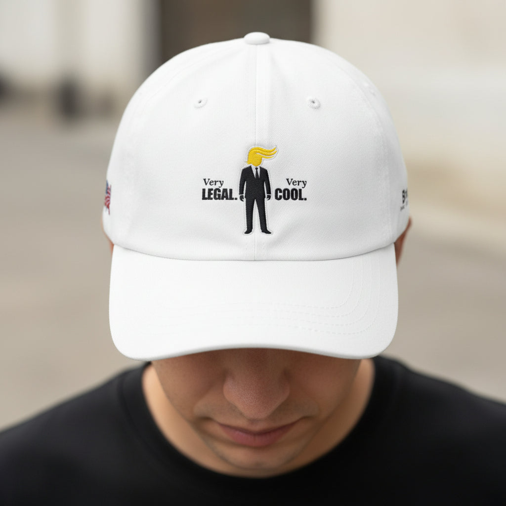 Swoop Guy “Very Legal. Very Cool.” Embroidered Dad Hat – Political Parody Cap