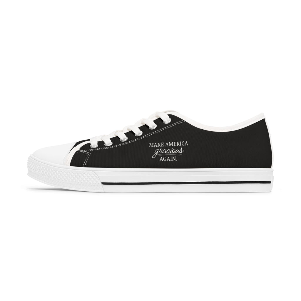 Make America Gracious Again Women's Low-Top Sneakers (Parody Canvas Shoes)