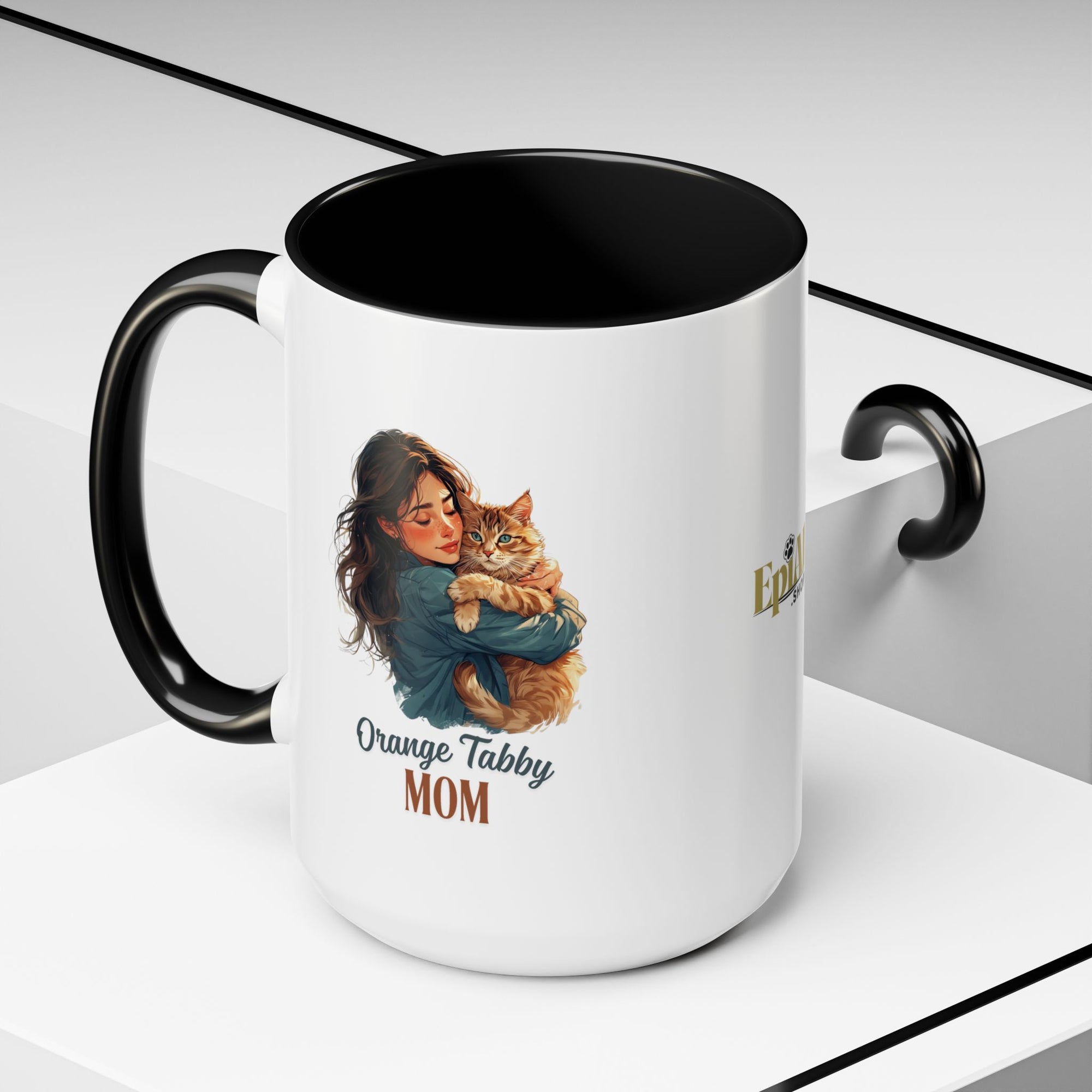 Charming Orange Tabby Mom Coffee Mug – Perfect Gift for Cat Lovers