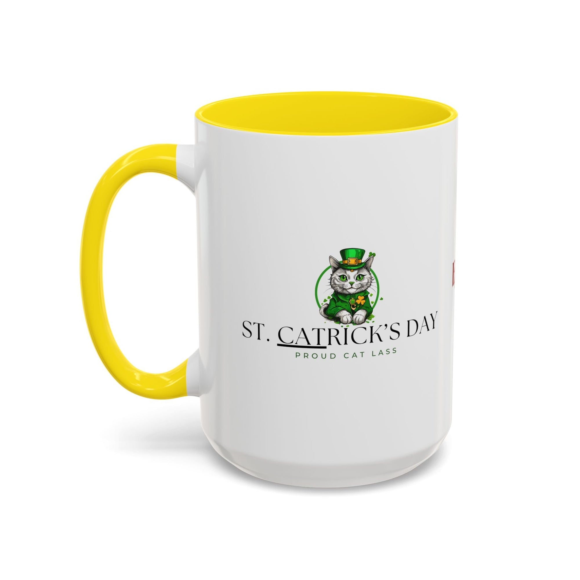 St. Patrick's Day Cat Coffee Mug - Proud Cat Lass Design Printify