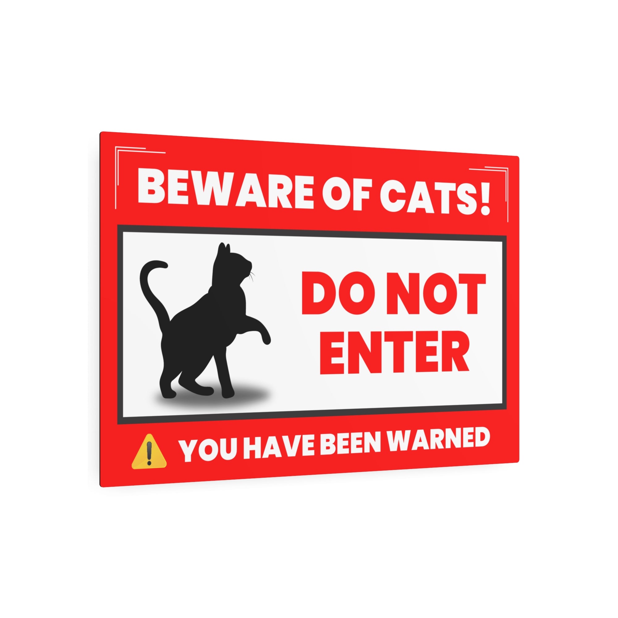Beware of Cats Metal Art Sign – Fun Home Décor for Cat Lovers