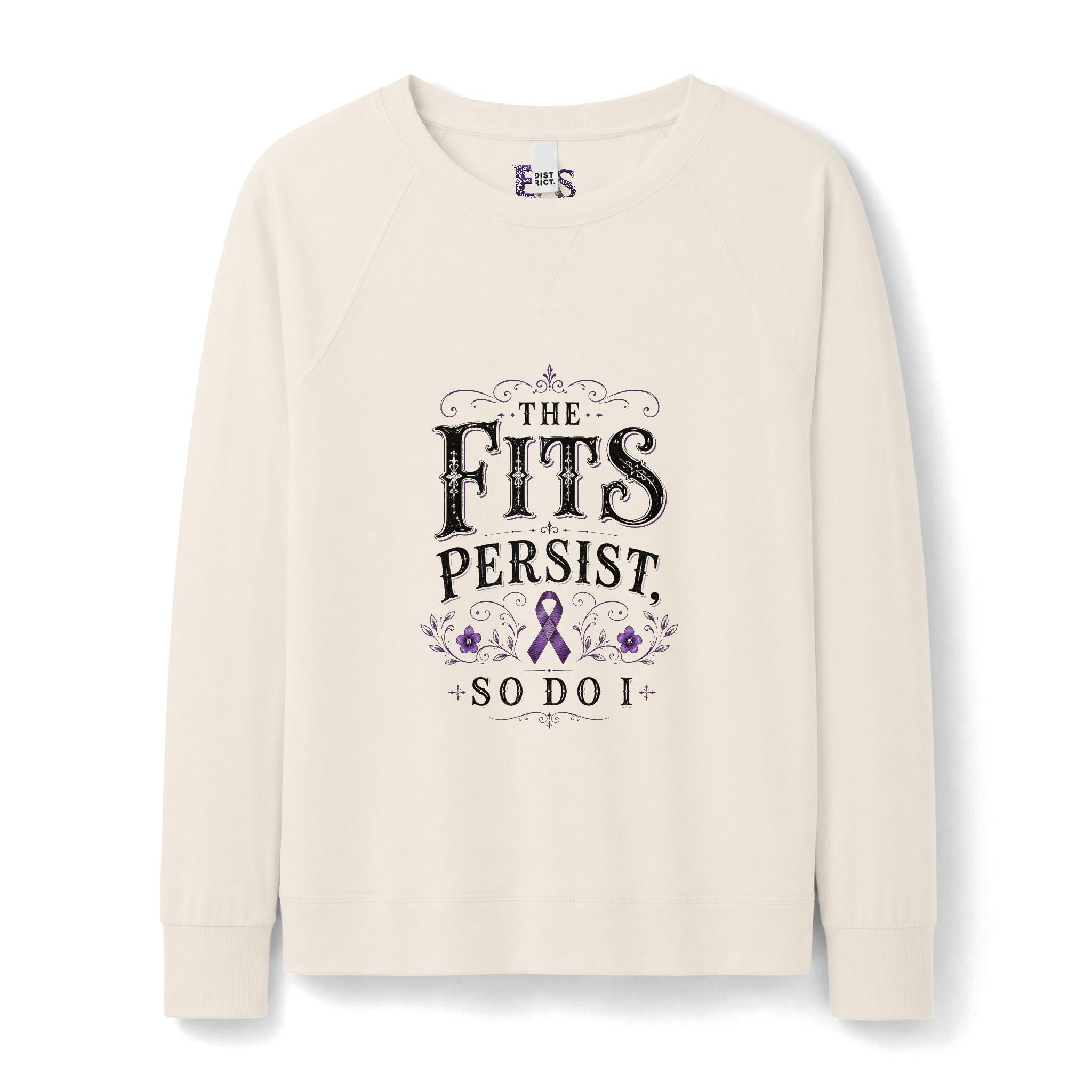 The Fits Persist, So Do I Victorian Epilepsy Awareness Crewneck Sweatshirt