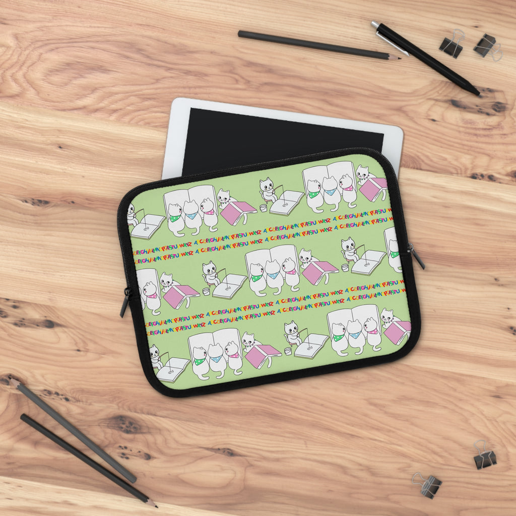Whimsical Cat Laptop Sleeve