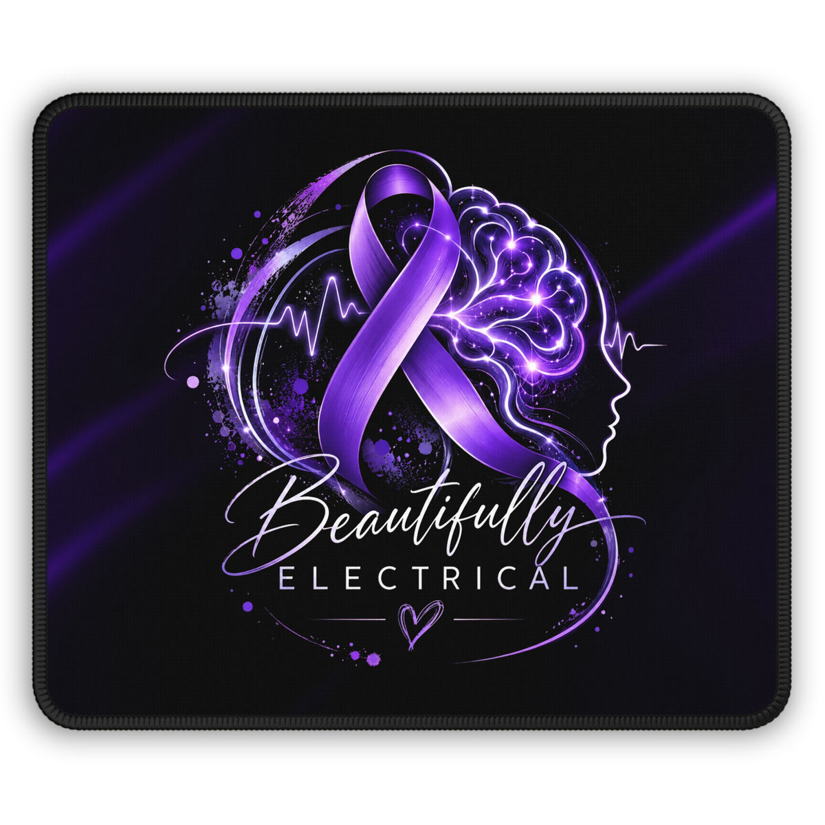 Beautifully Electrical Epilepsy Awareness Mouse Pad