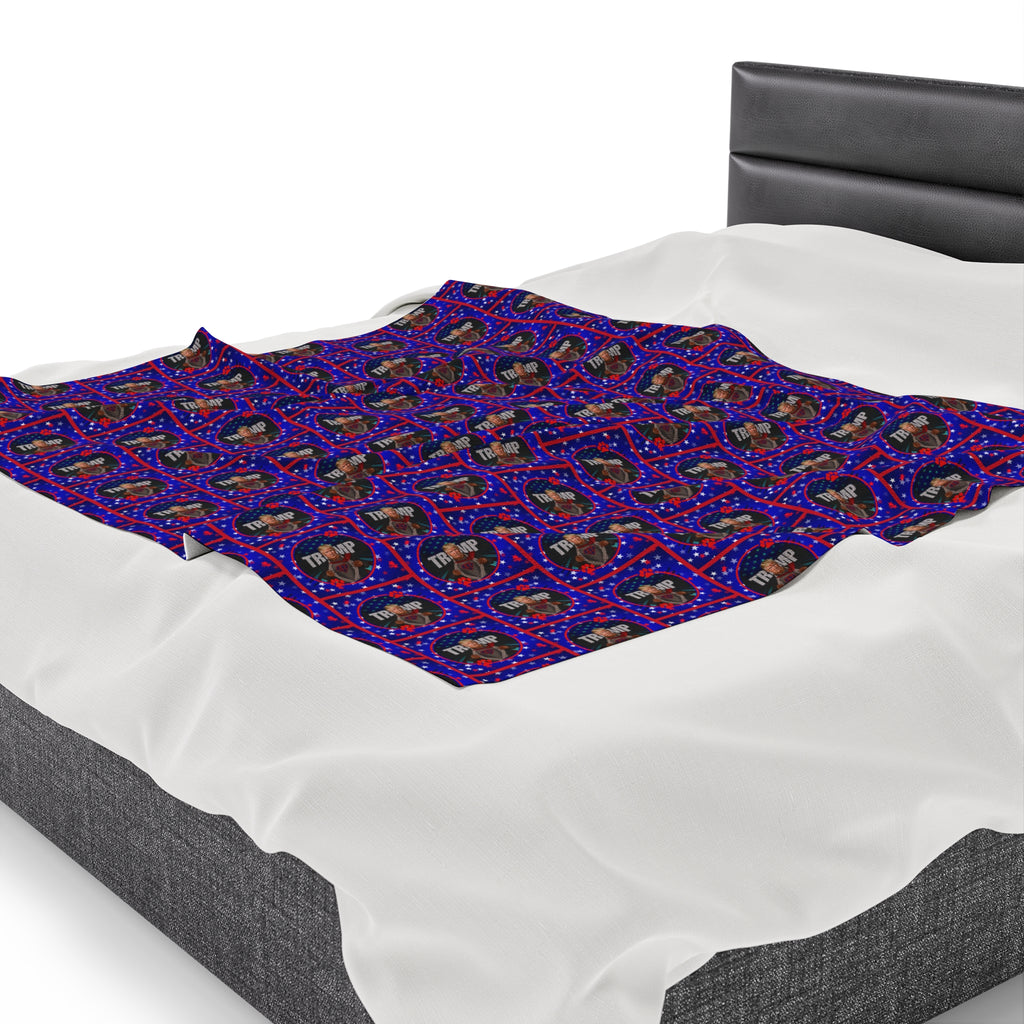 Stars & Trump 47 Velveteen Plush Blanket