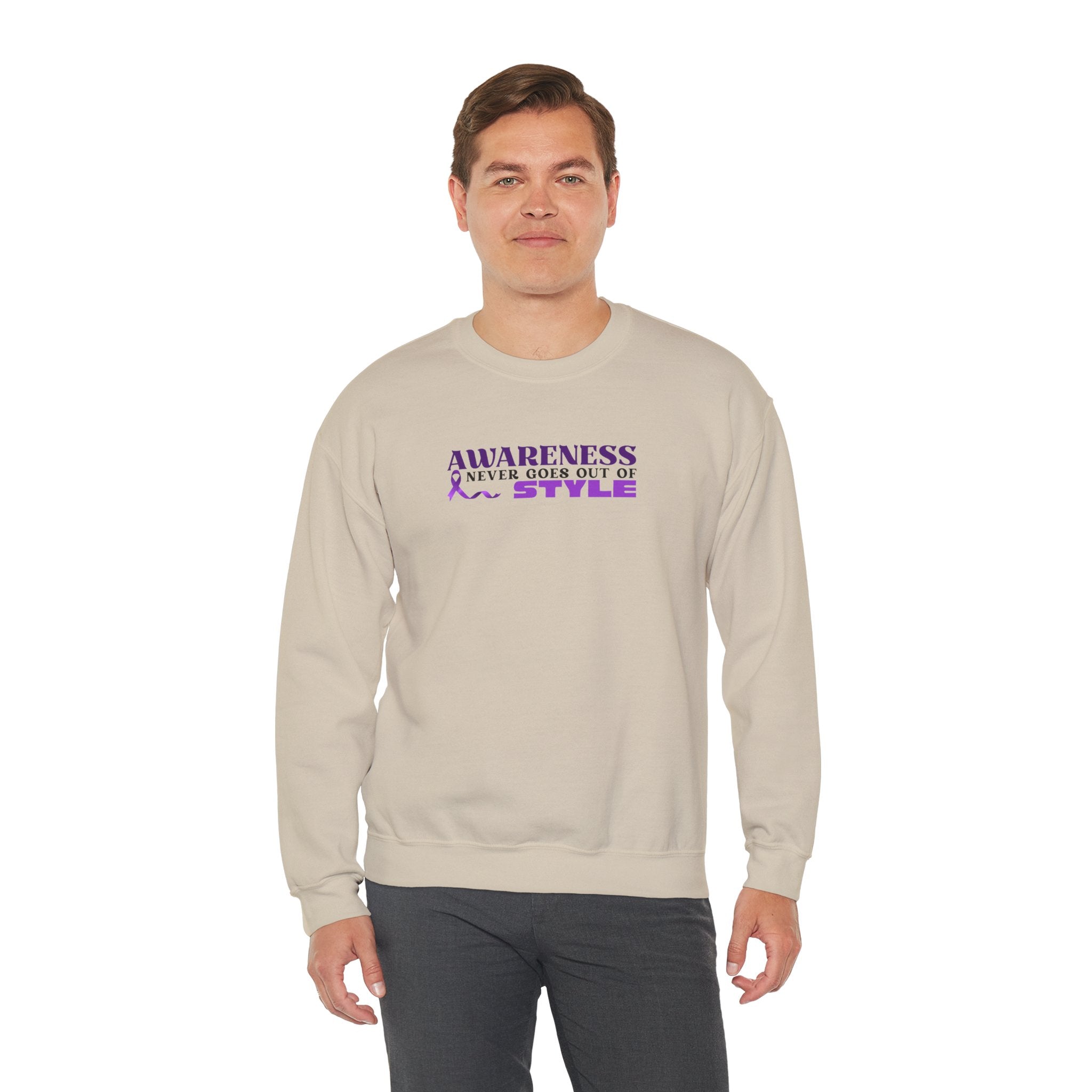 “Awareness Never Goes Out of Style” Embroidered Sweatshirt