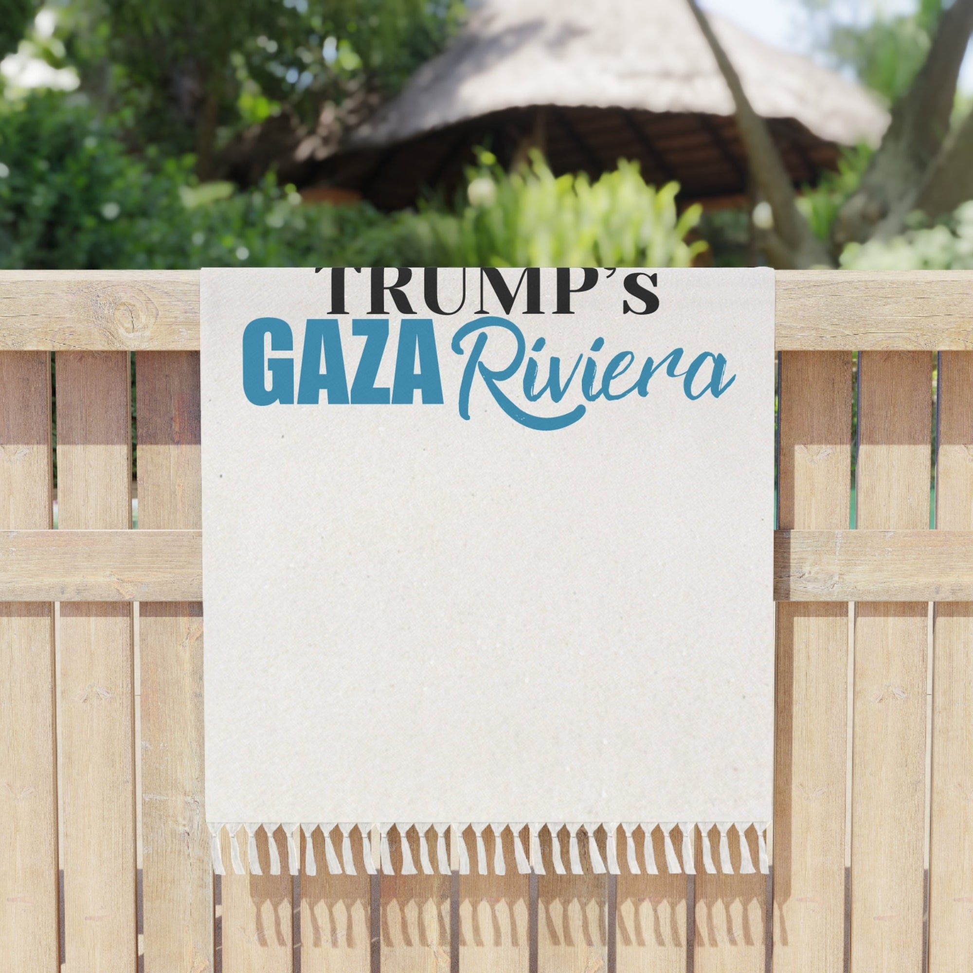 Boho Beach Towel - Trump's Gaza Riviera Design Printify