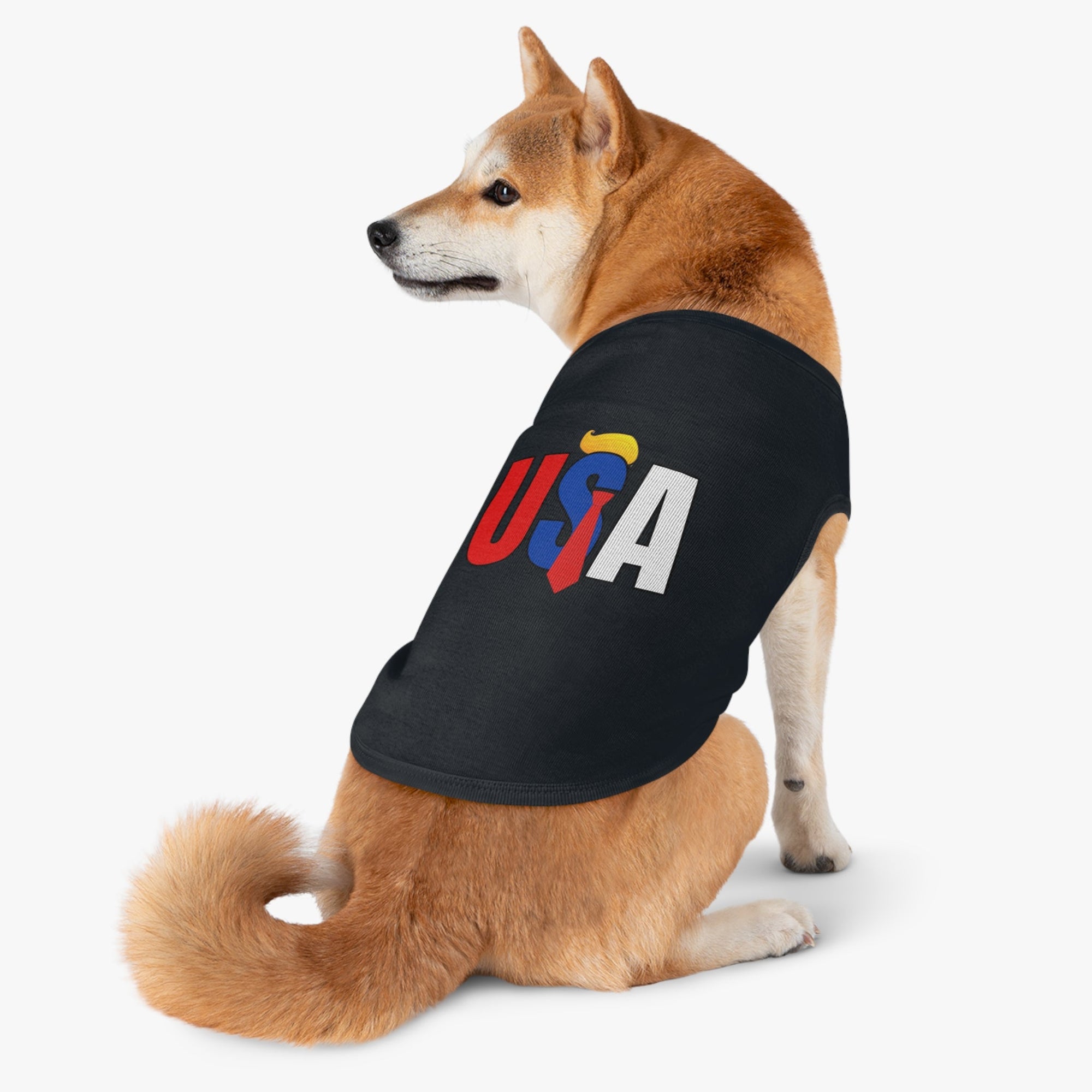 Trump USA Pet Tank Top for Celebrations & Holidays Printify