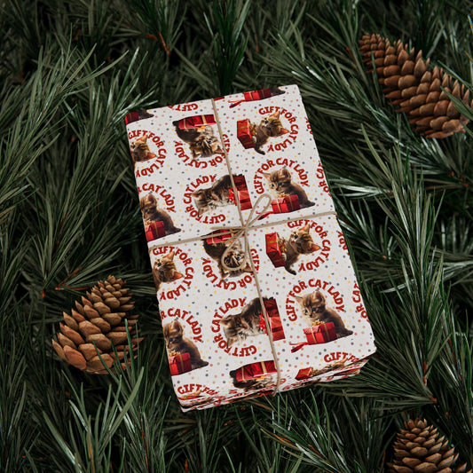 Cat Lady Wrapping Paper for Gifts