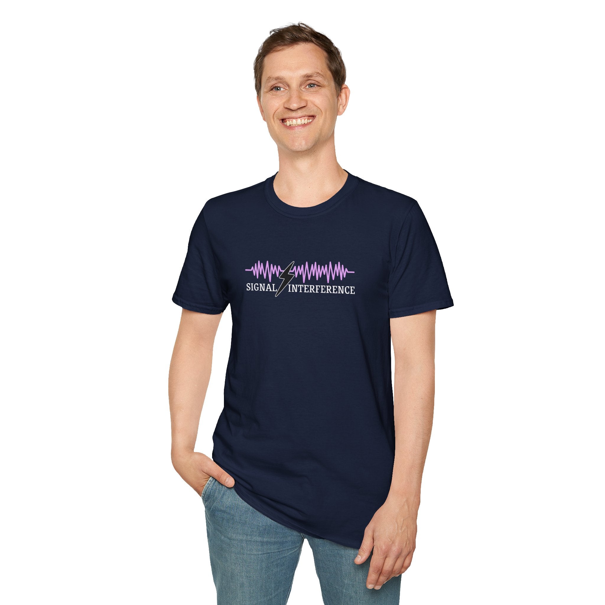 Signal Interference Women’s Tee – Minimalist Waveform Graphic T-Shirt