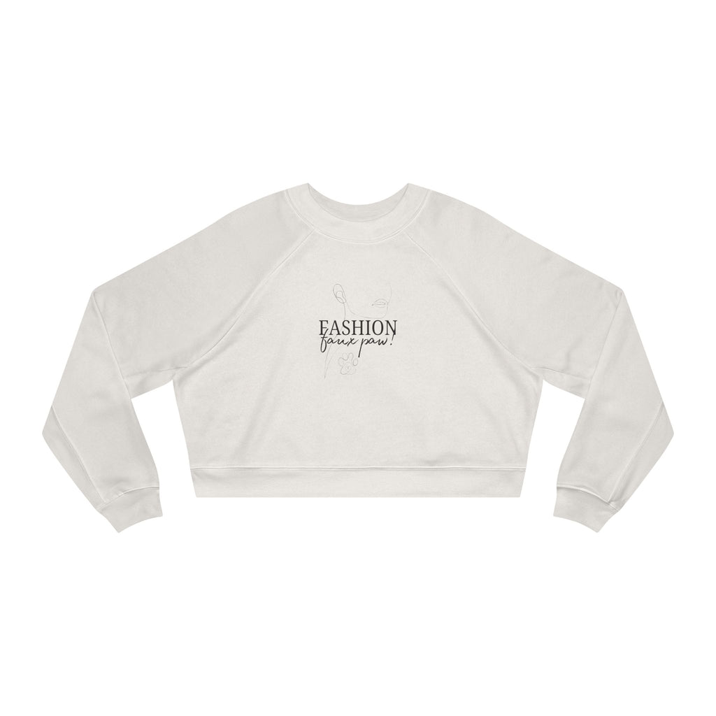 Fashion Faux Paw Women's Cropped Fleece Pullover