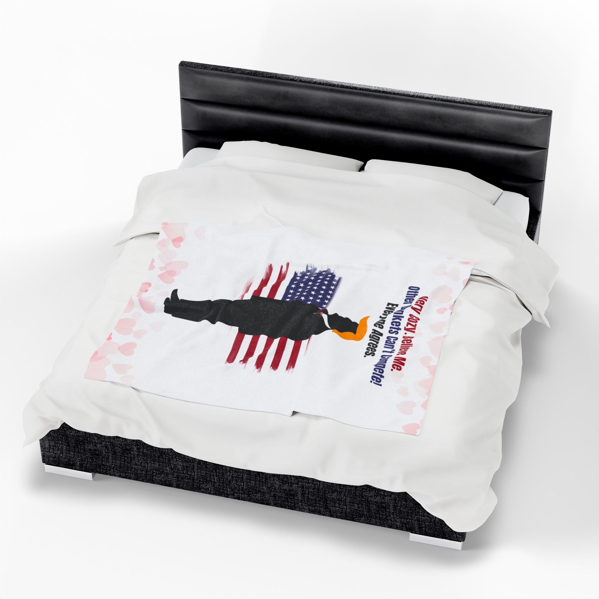 Very Cozy. Believe Me. Political Parody Velveteen Blanket