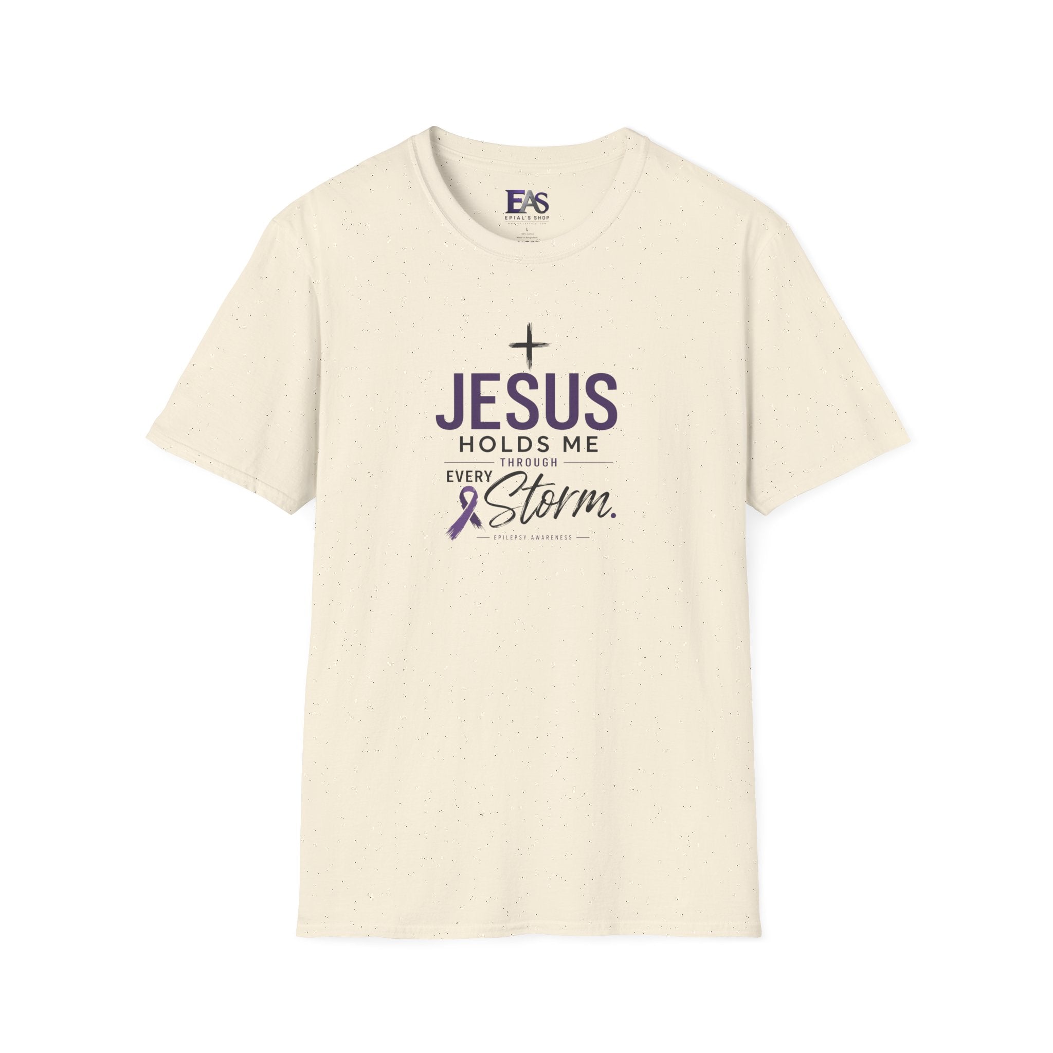Jesus Holds Me Through Every Storm Epilepsy Awareness T-Shirt