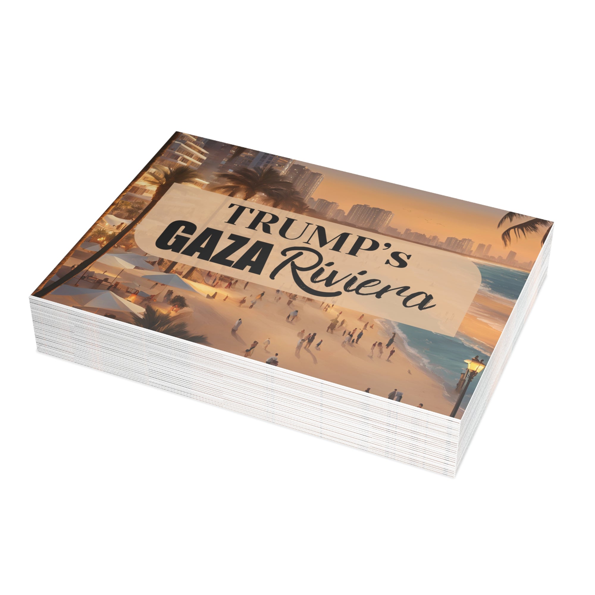 Trump’s Gaza Riviera Postcard Bundles with Envelopes